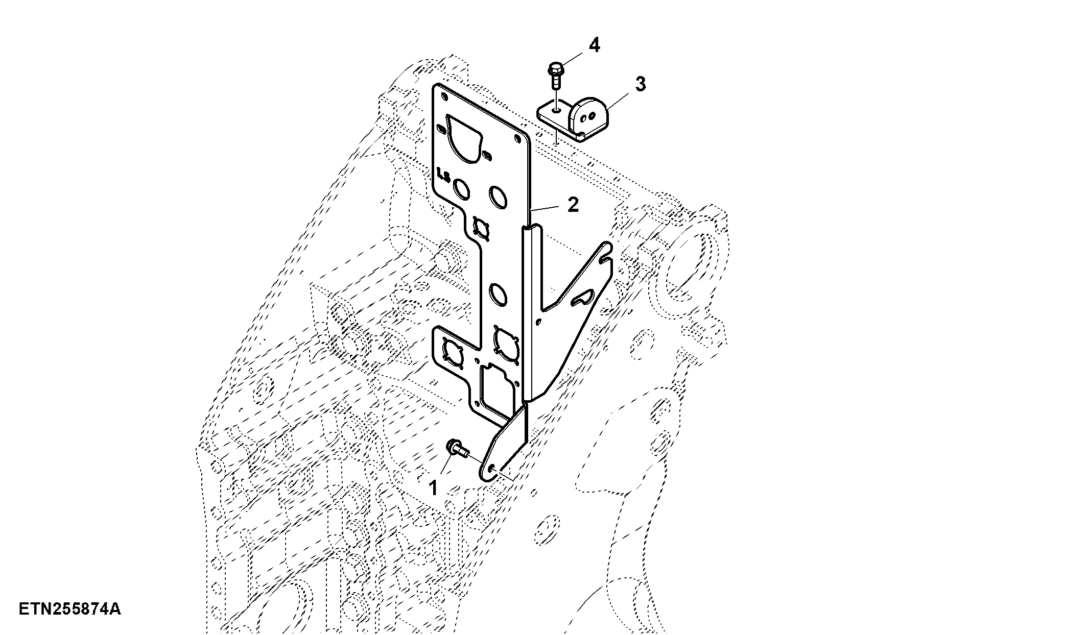 Bracket, Rear Implement Connector, W/O Hydraulic Trailer Brake (804001 - )