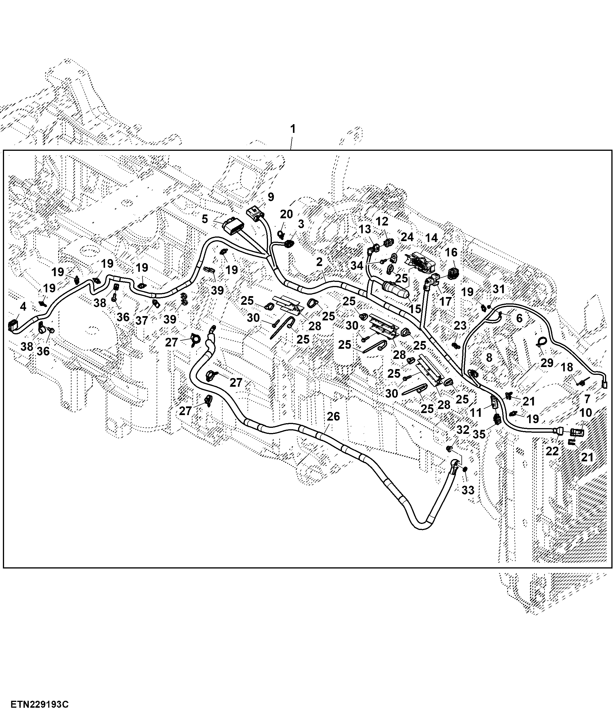 Wiring Harness Assembly, Engine / Alternator Cable, FT4 / Stage 5 Engine (927001 - )
