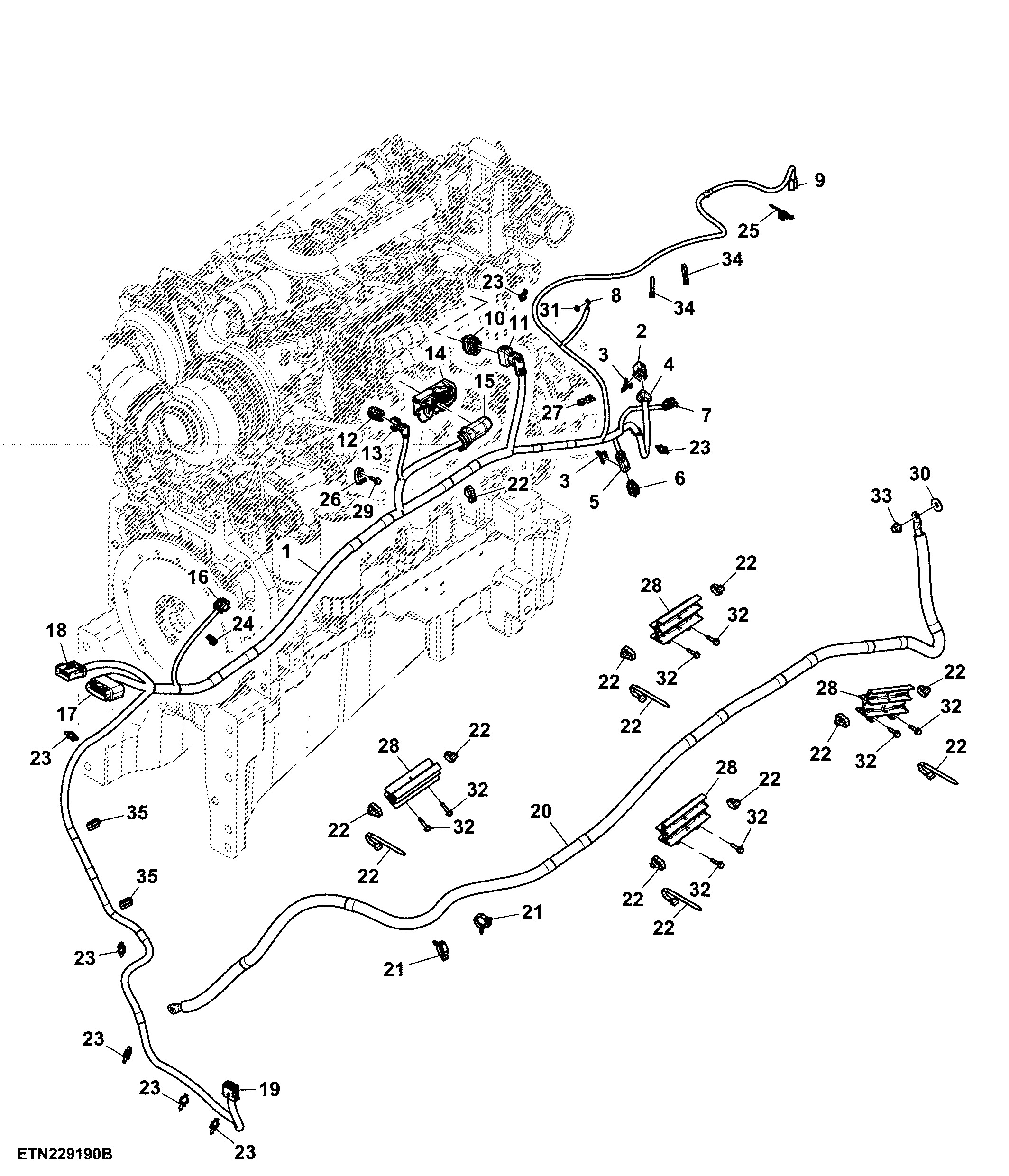 Wiring Harness, Chassis, FT4/ Stage 5 Engine (804001 - )