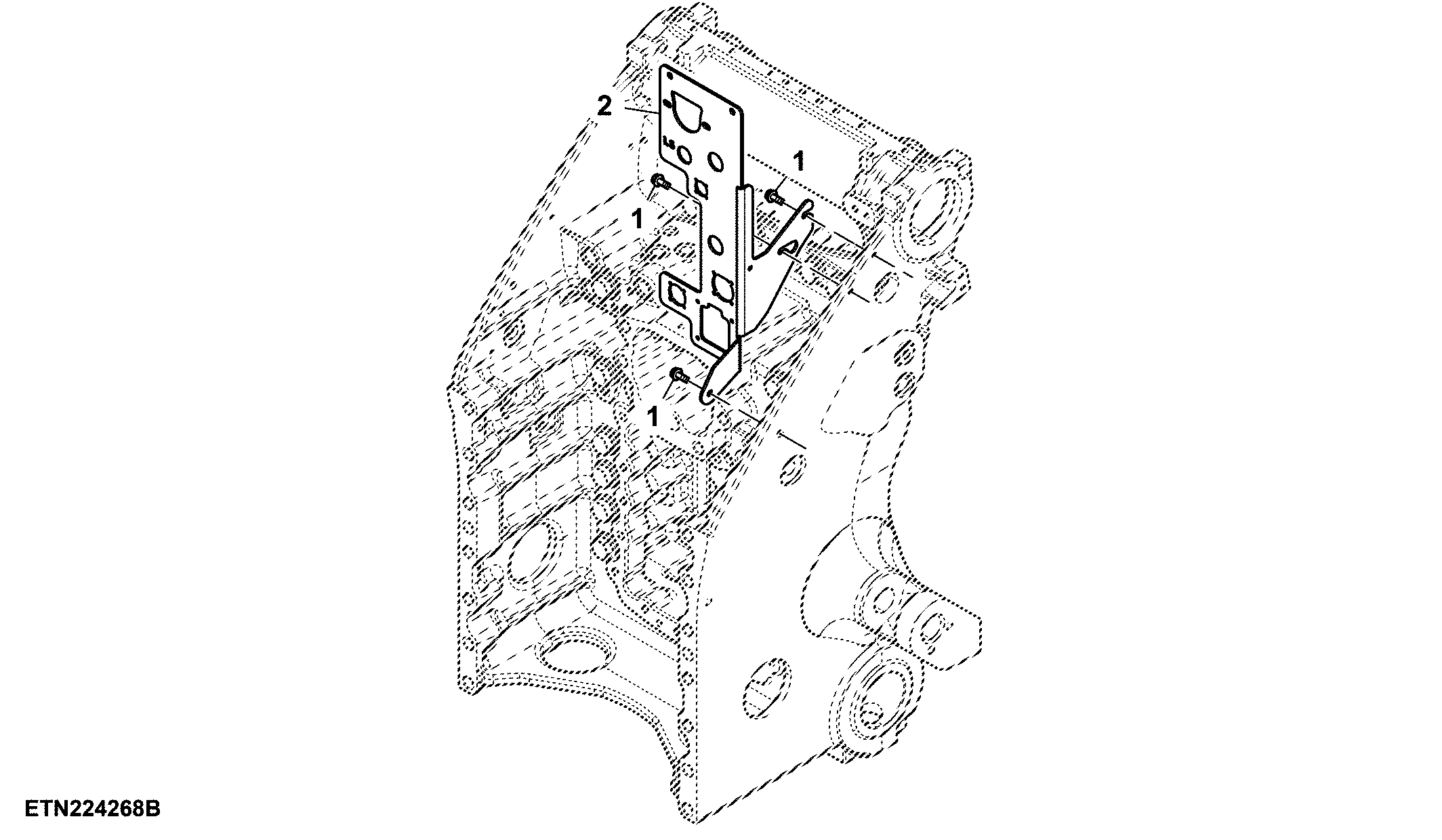 Bracket, Rear Implement Connector, W/ Hydraulic Trailer Brake (804001 - )