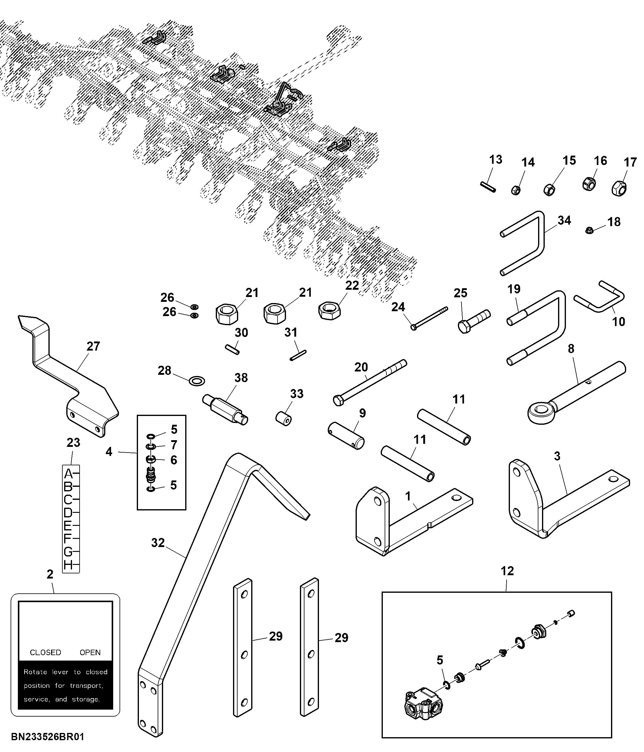 Valve and Hardwares, Single Point Depth Control, 25 Row