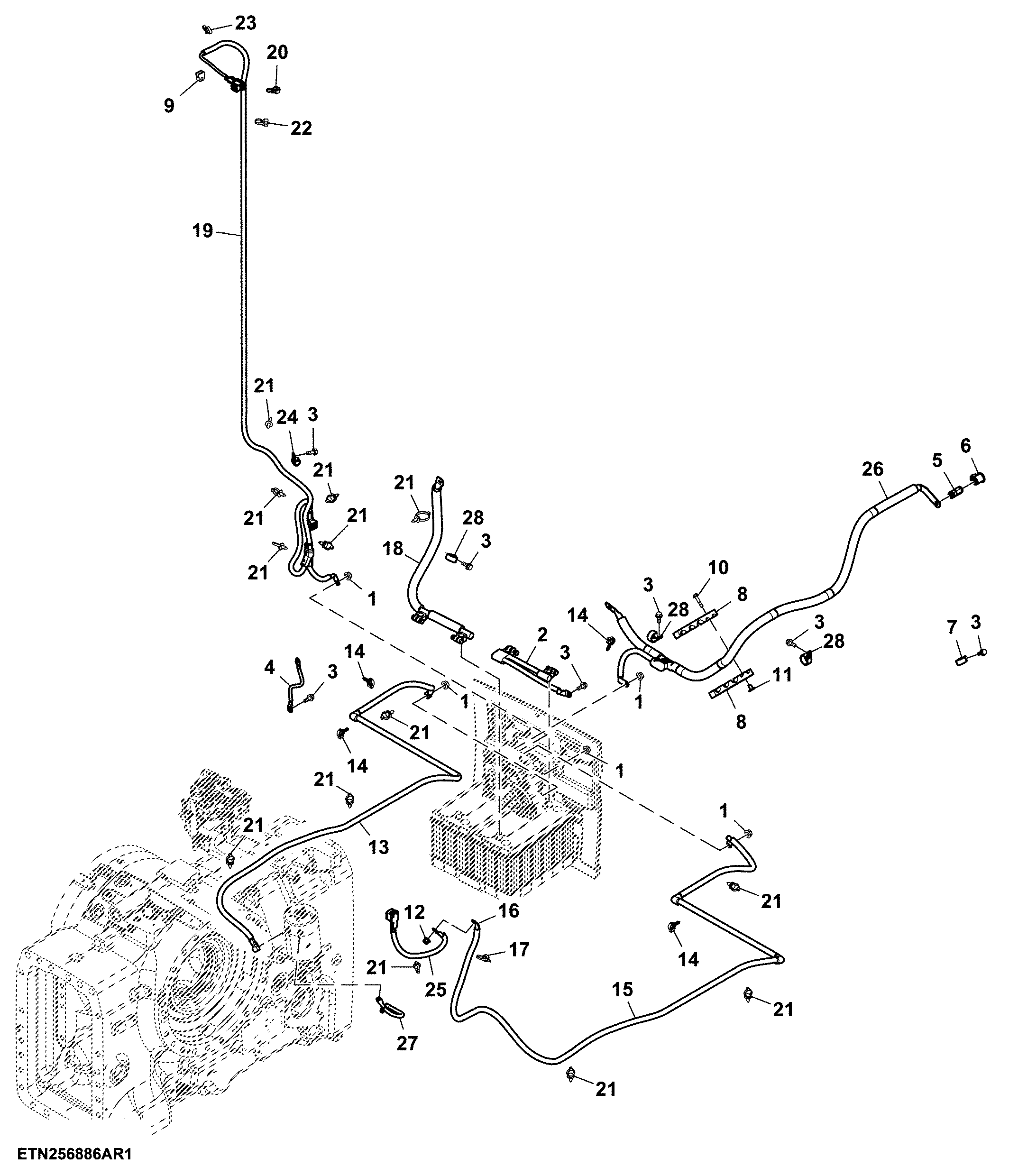 Battery Cables, W/ Battery Disconnect (804001 - )