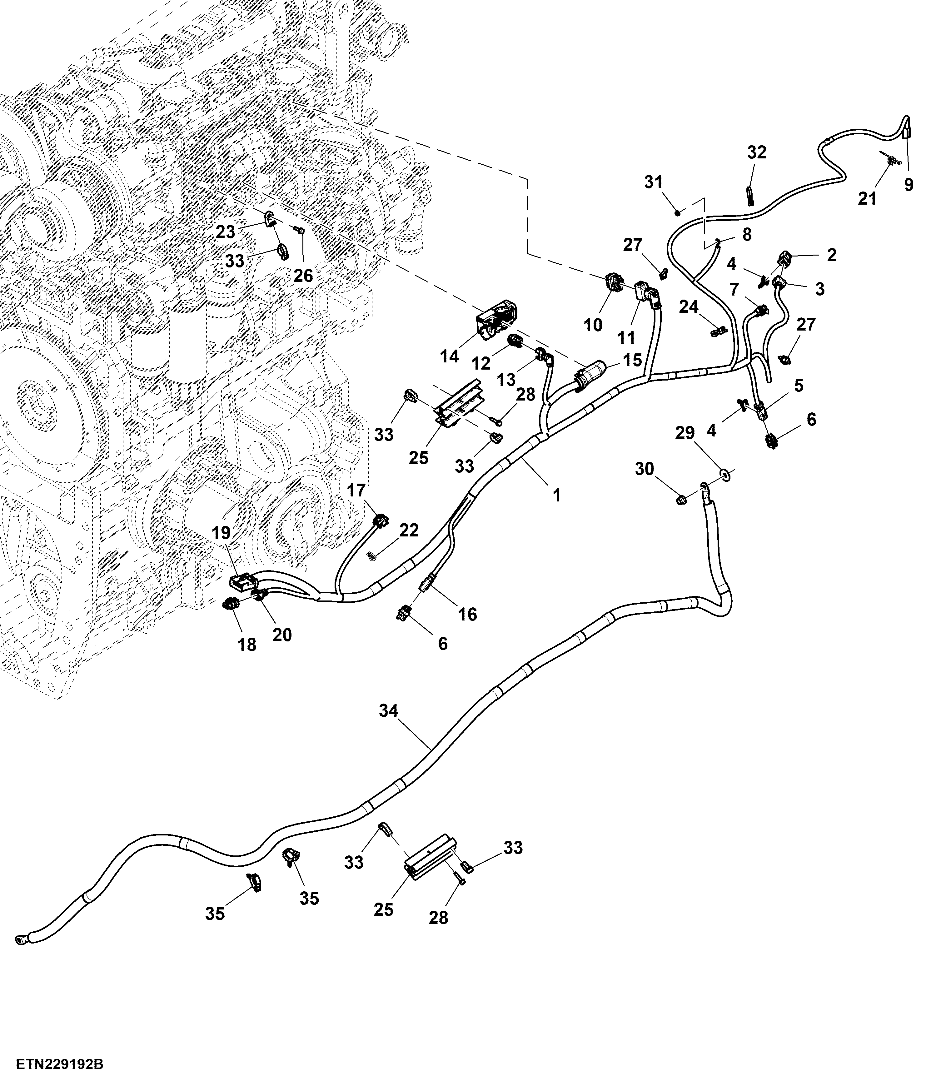 Wiring Harness, Chassis, T2/ T3 Engine (072001 - )