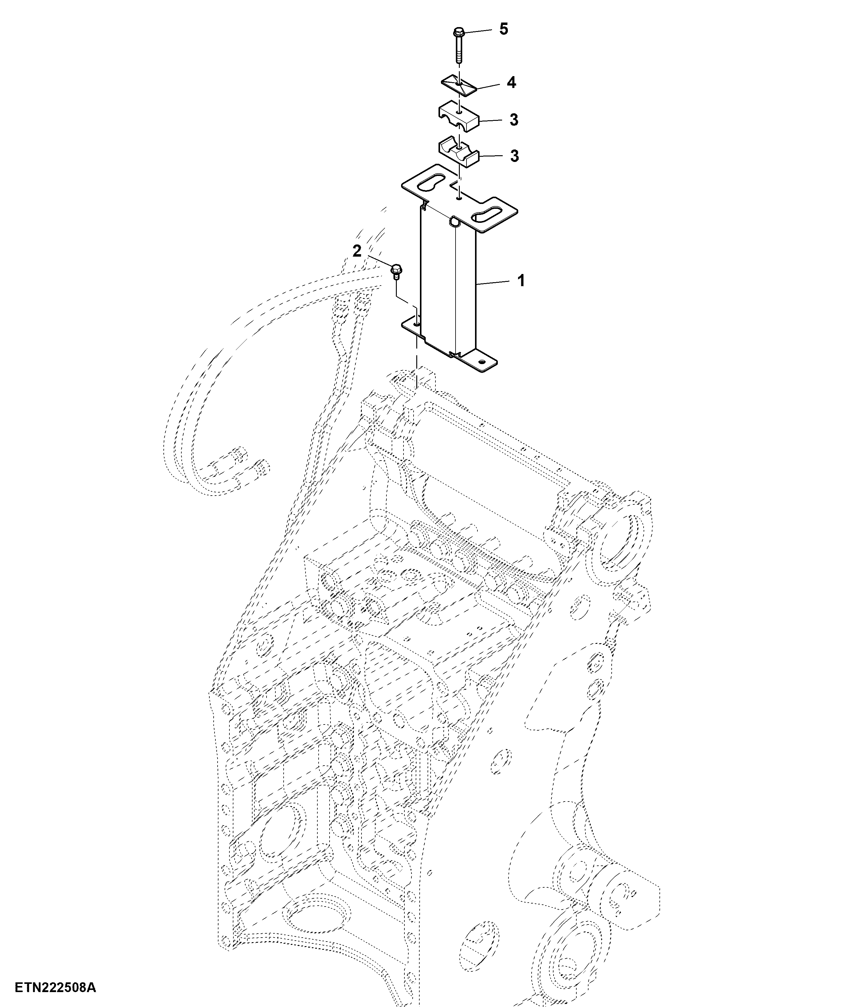 Bracket, SCV Hose Support, W/ ExactRate™ Tank