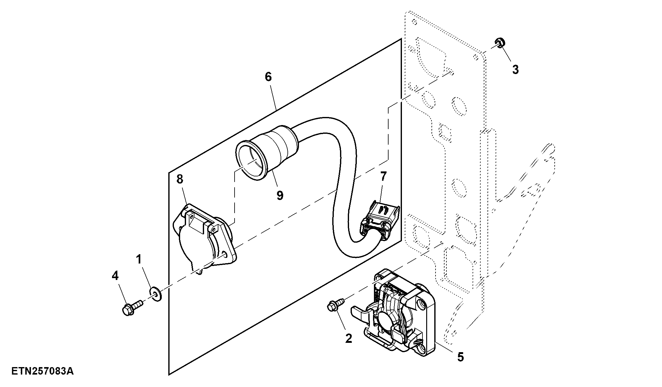 Implement Bus Breakaway Connector (For North America) (804001 - )