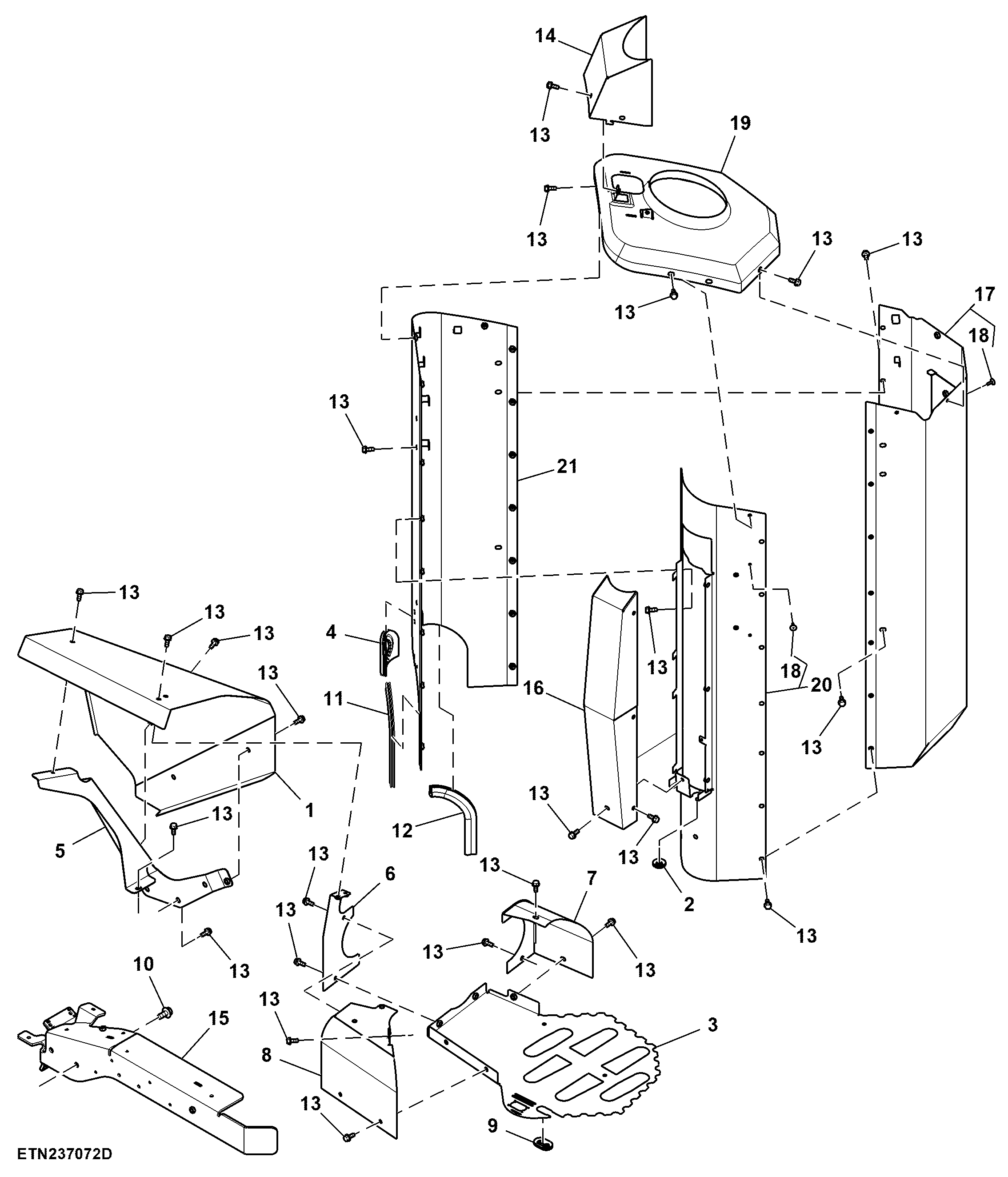 Shield, Exhaust System Enclosure, Size 5, FT4/ Stage 5 Engine (927001 - )