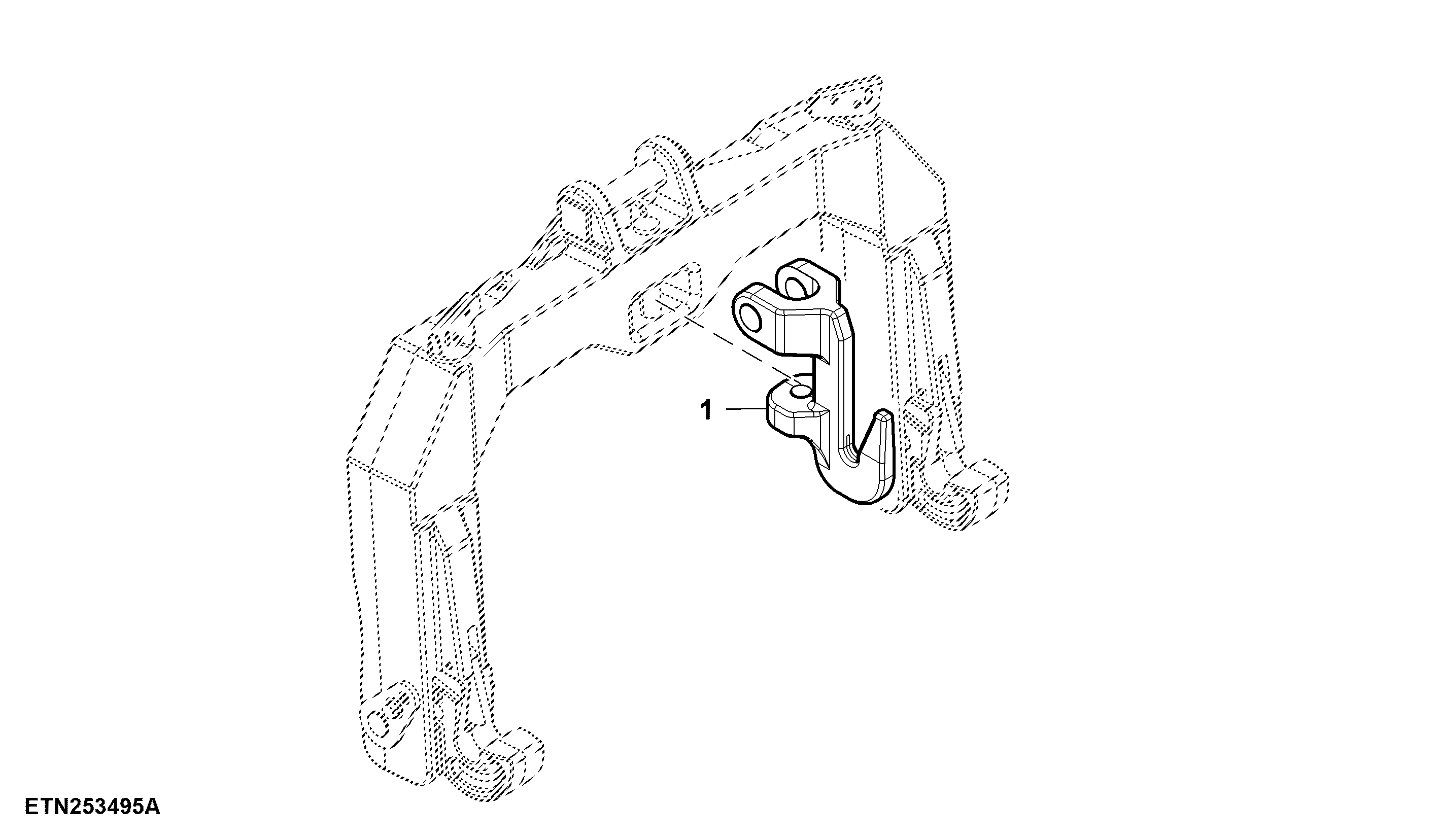 Upper Hook, Quick Coupler, Category 4N/ 3 (804001 - )