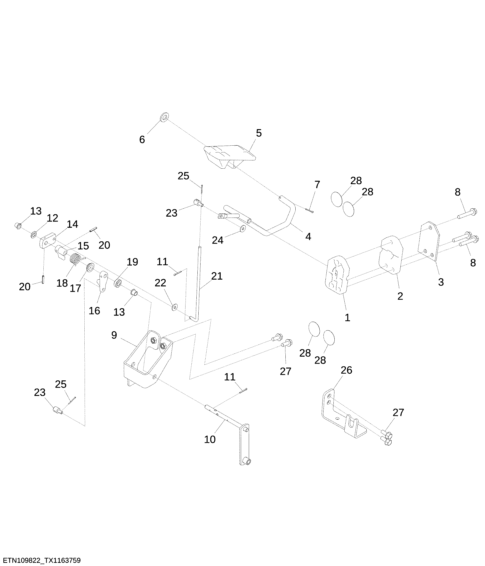 Mechanical Accelerator (Engine 4045TBZ01-RE564738) (000471 - )