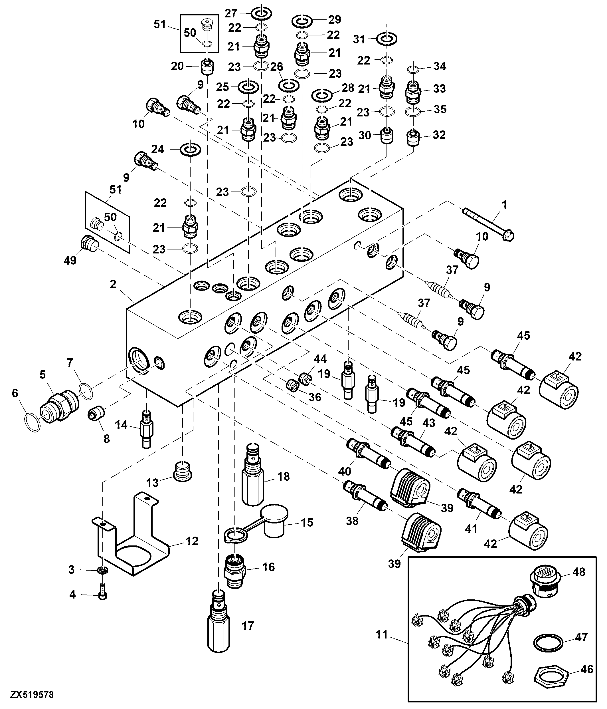 Control Valve, Valve Stack, W/ Contour-Master™, 7 Function