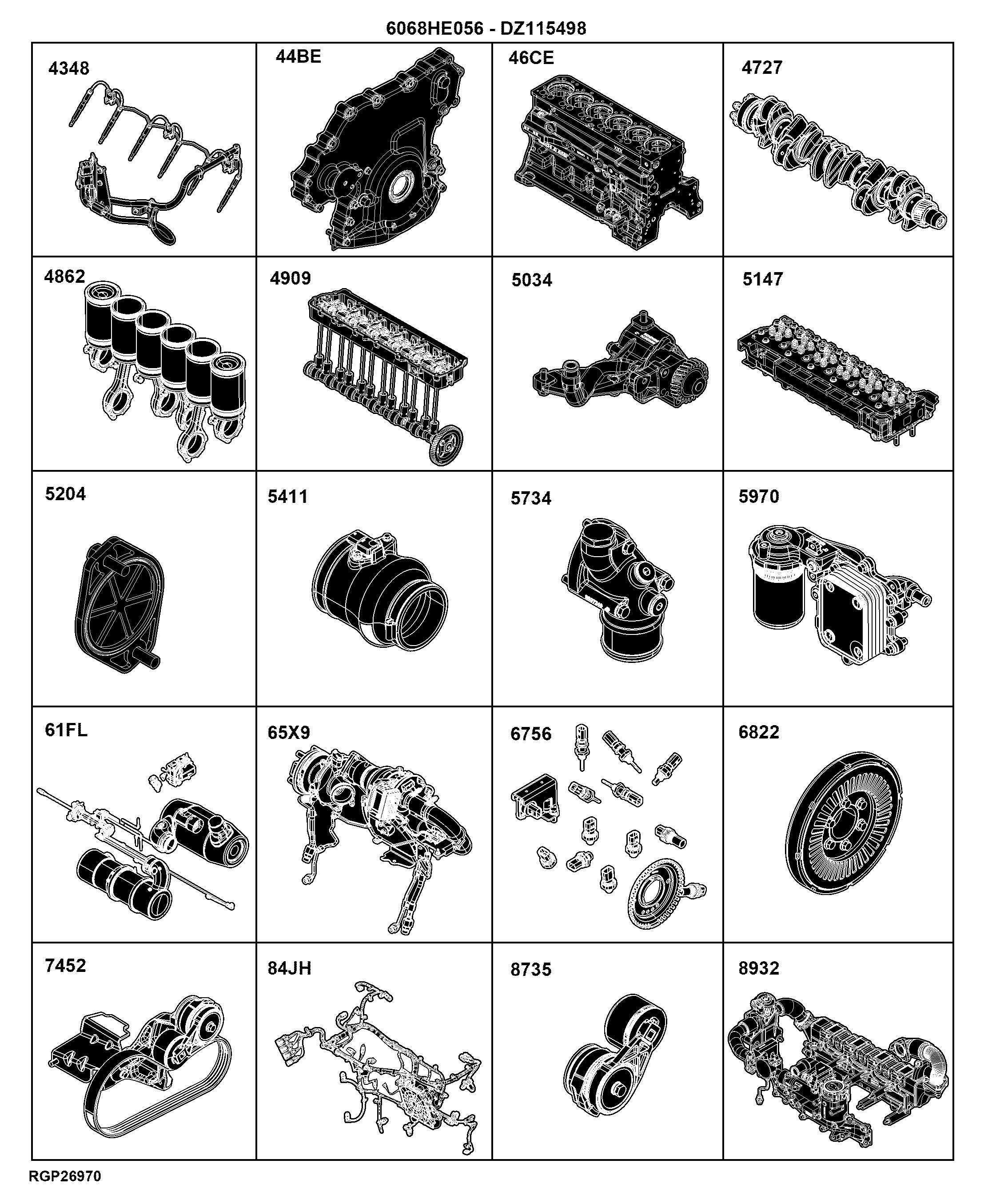 E1 Engine 6068HE056-DZ115498-ETN215127