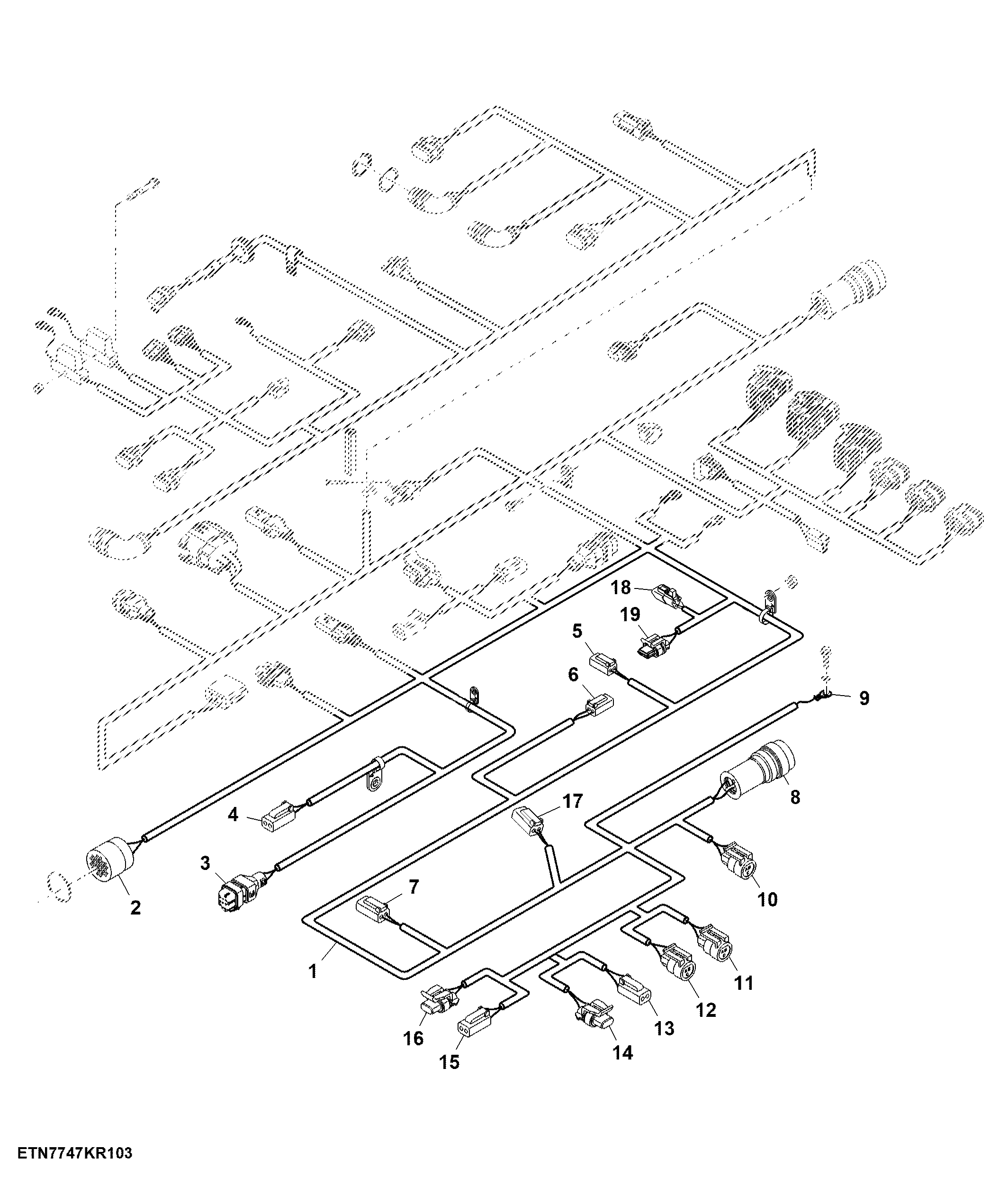 Wiring Harness, Left Control unit 1, STS (3 of 4 )
