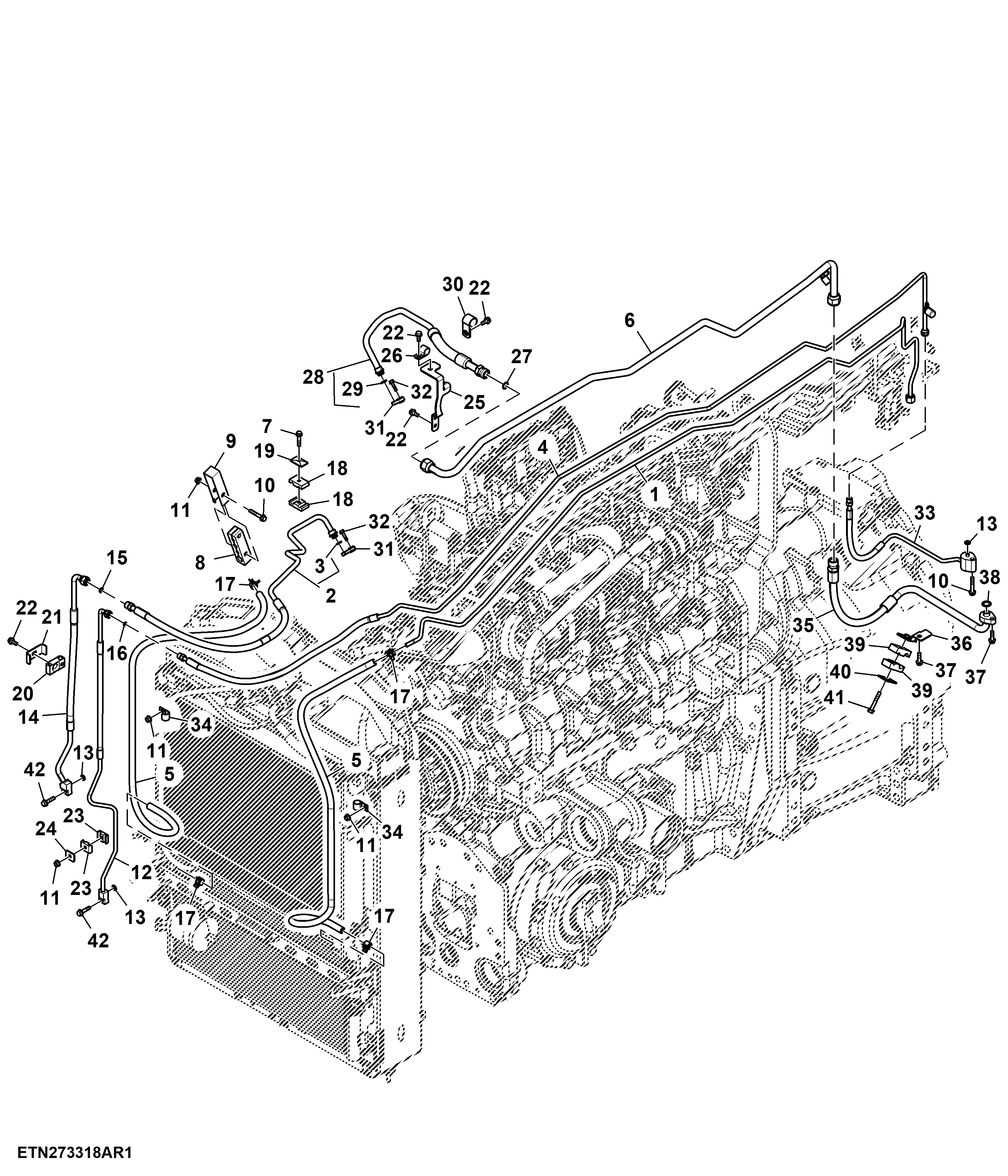 Line, Front Line Bundle, T3/ FT4/ Stage 5 Engine, W/O EVT (2/2) (200001 - )