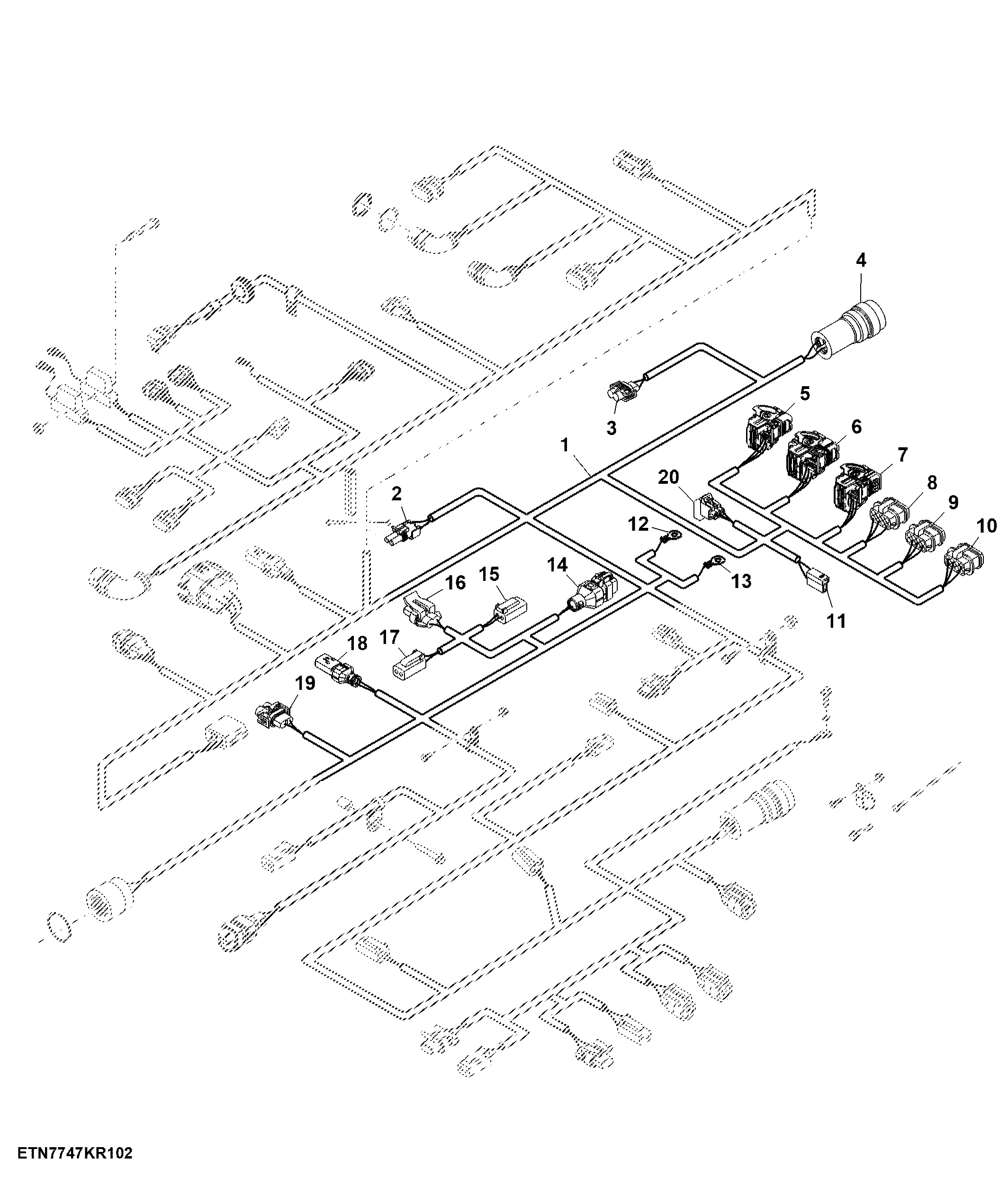 Wiring Harness, Left Control unit 1, STS (2 of 4 )
