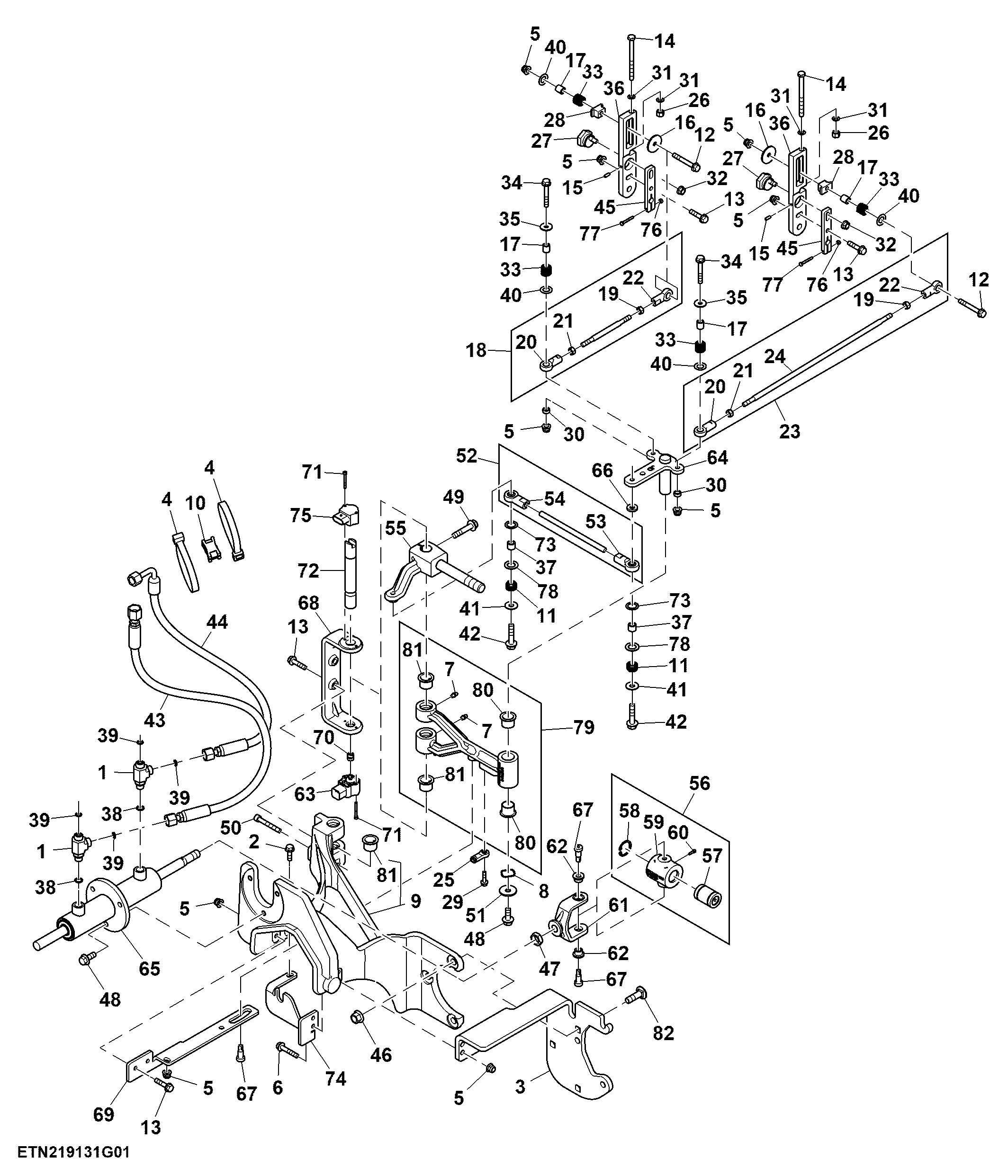 Steering System Lines, AutoTrac™, W/ Back Up Pump (1 / 3)