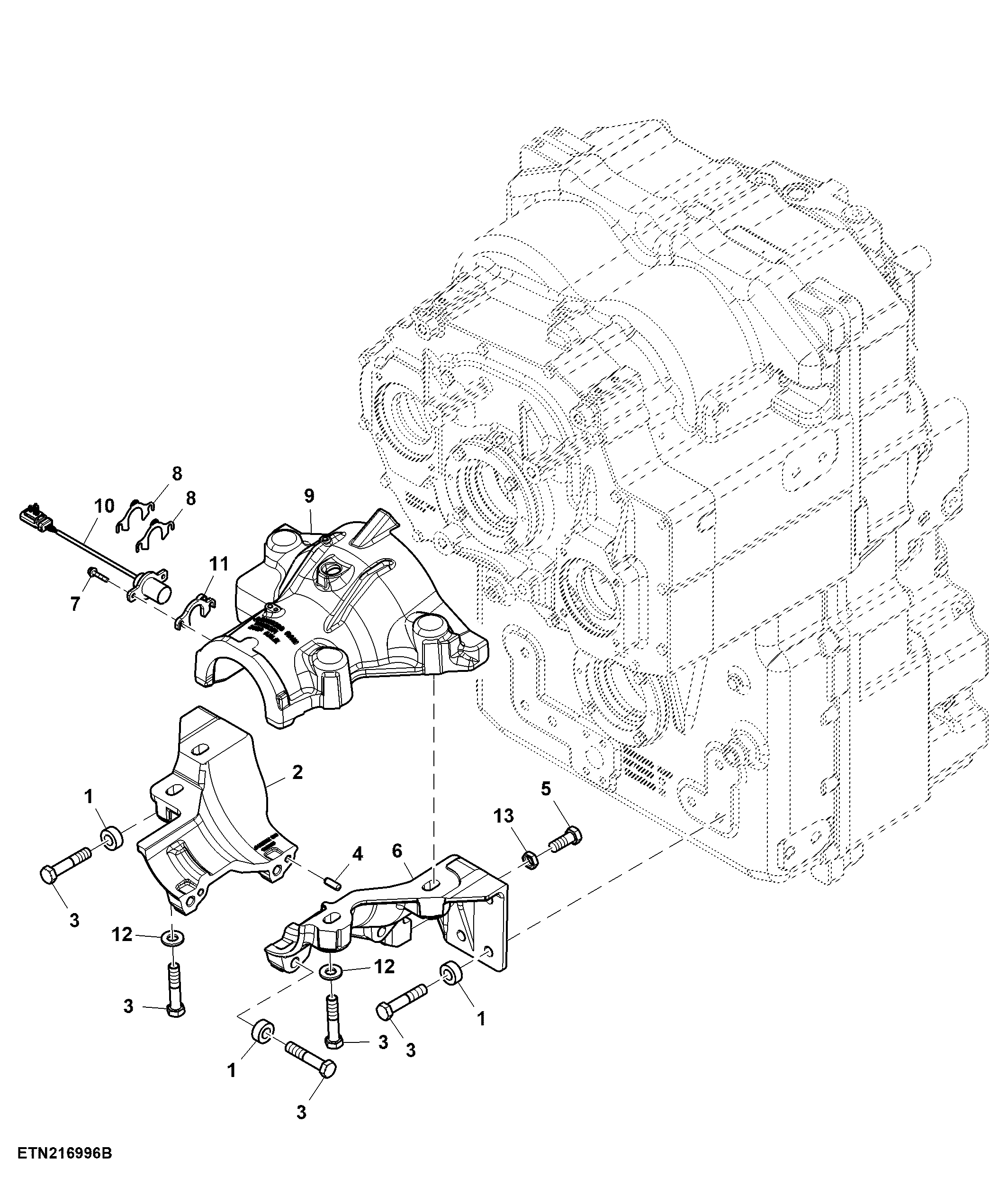 Retainer, Front Drive Health Sensor, W/ Suspension