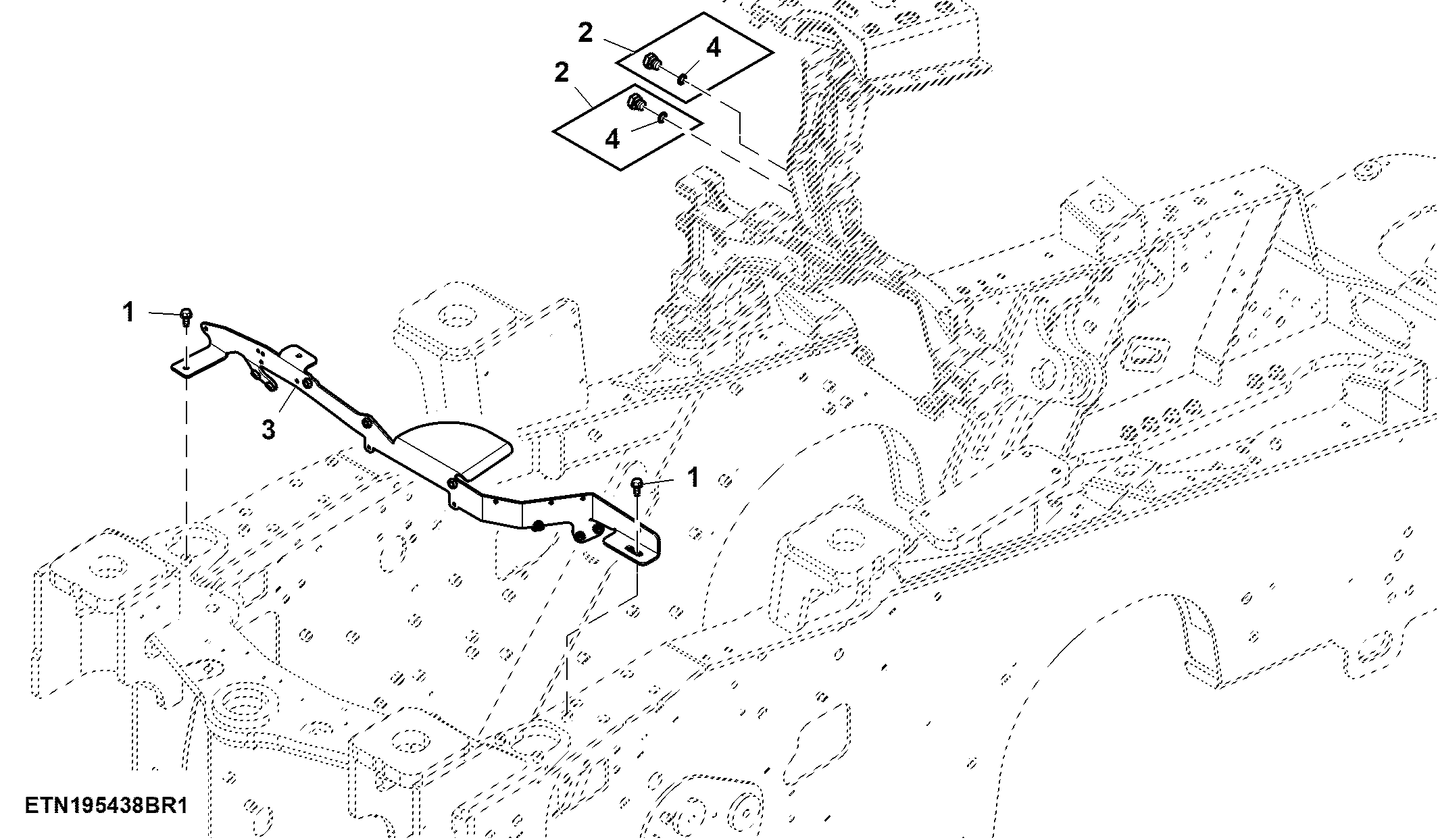 Bridge Bracket, Oil Lines, 13.6 L T2 / T3 Engine
