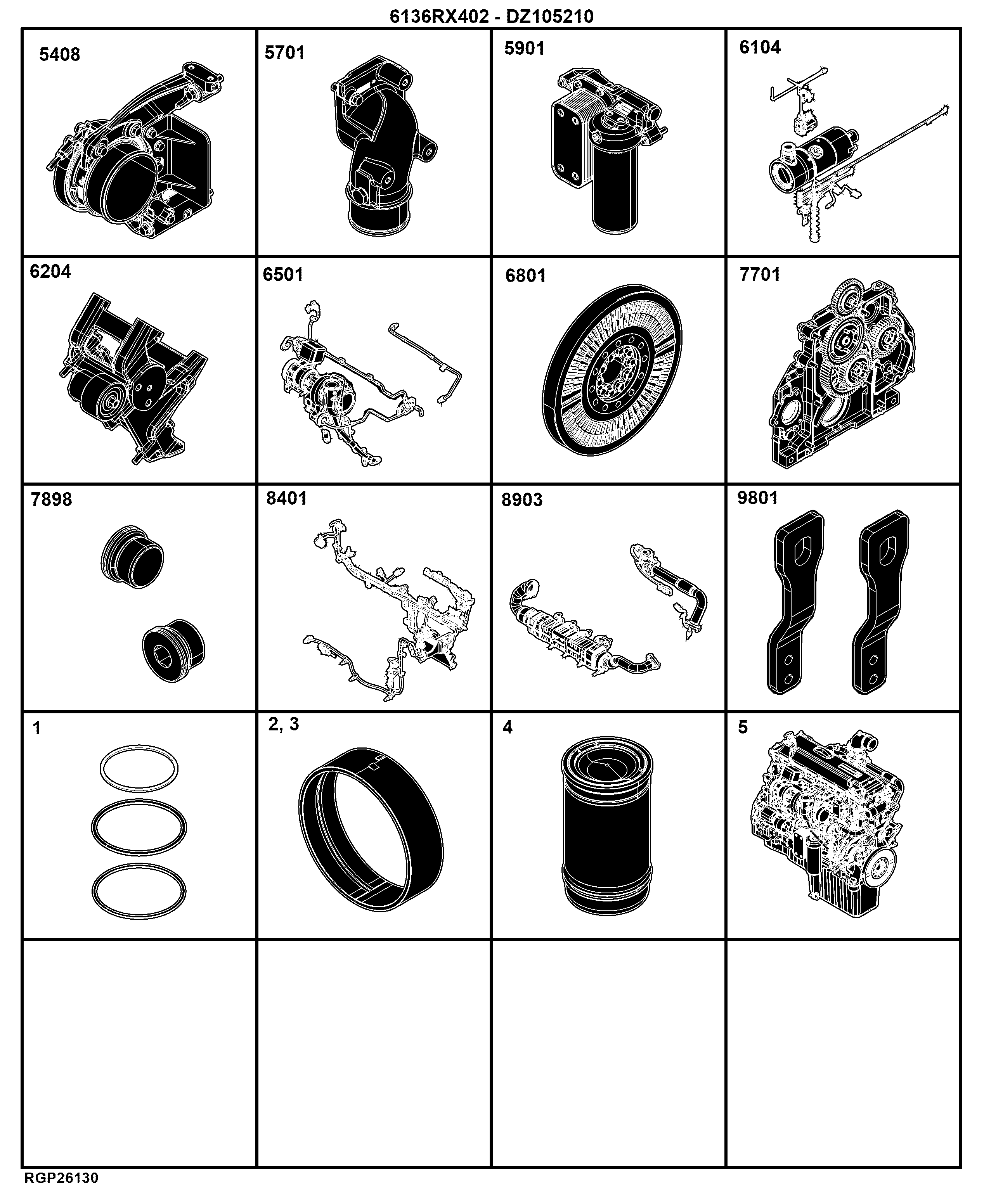 E6 Engine 6136RX402-DZ105210-ETN195699