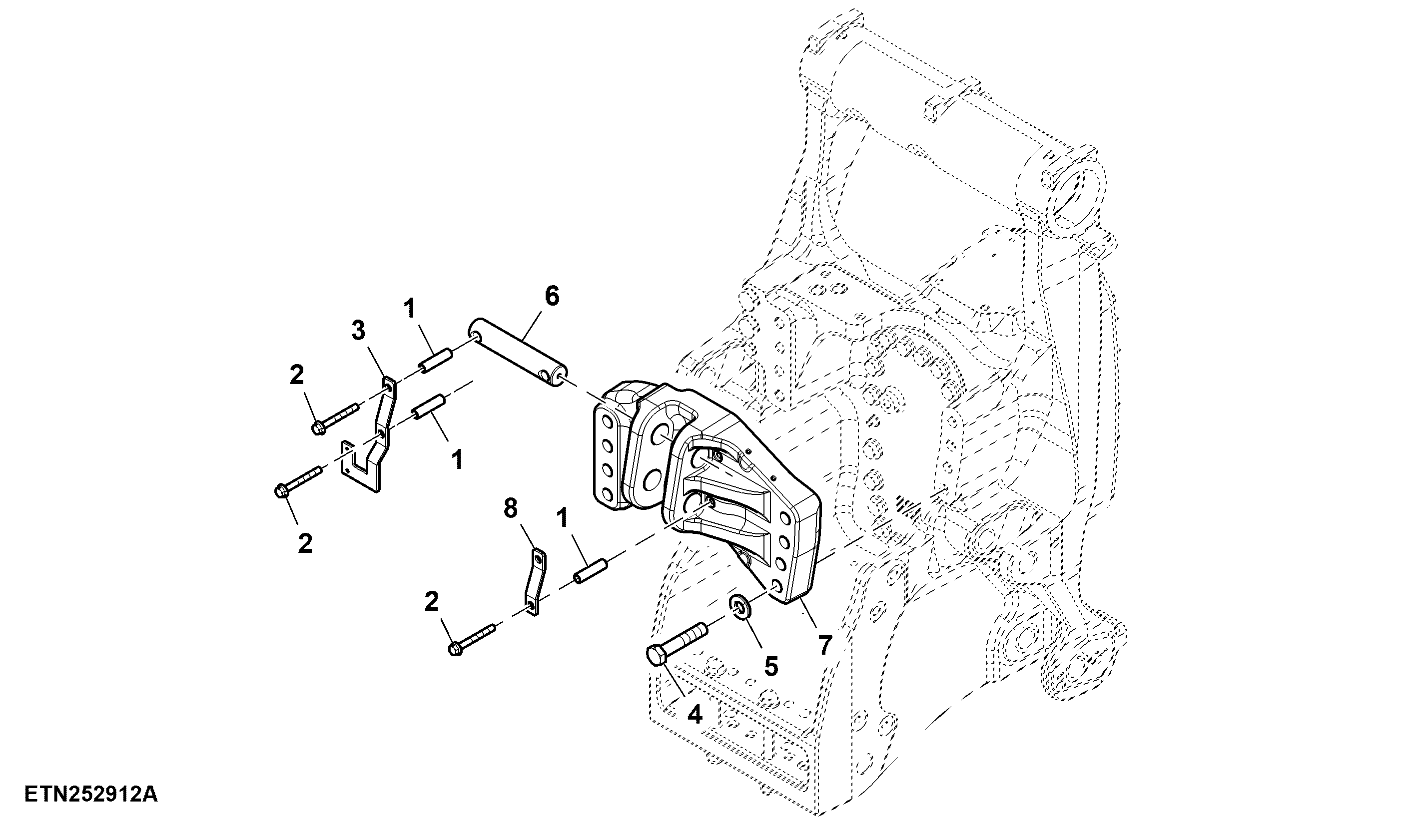 Center Link, Double Reduction, W/ Quick Coupler Hitch, W/ Hook End