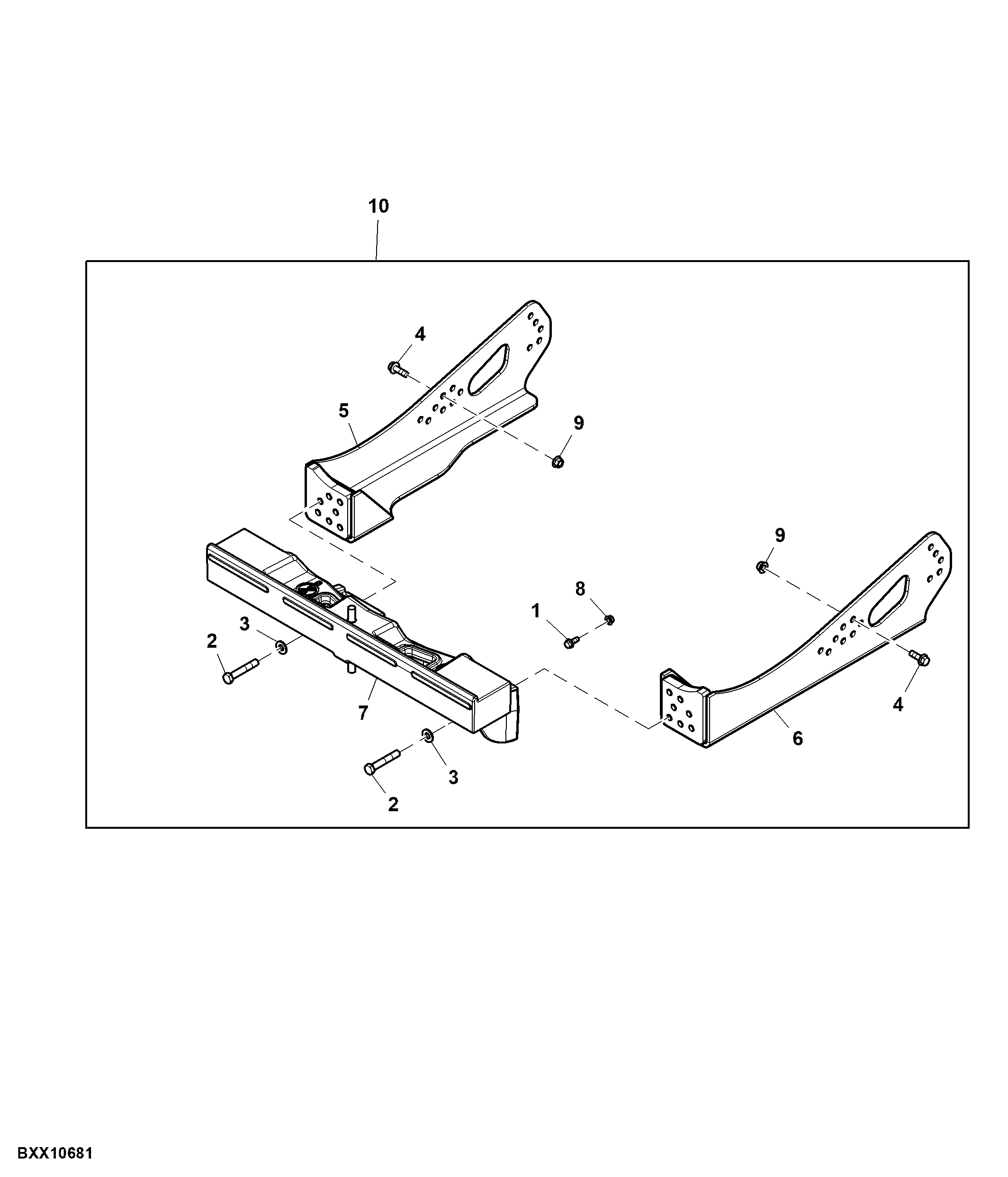Mounting Parts, Front Weight Support, Attachment