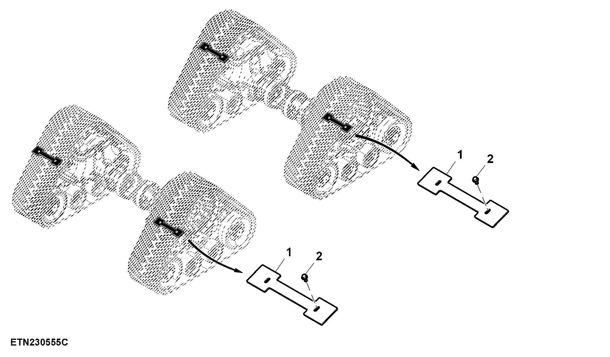 Shield, Wide undercarriage (LH Illustrated)
