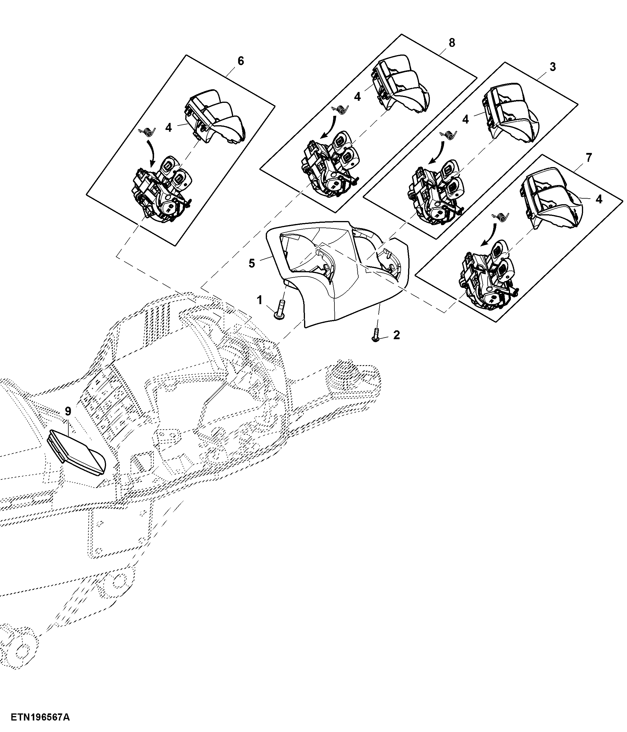 Control, 8 Rear SCV, W/O Hitch And Joystick