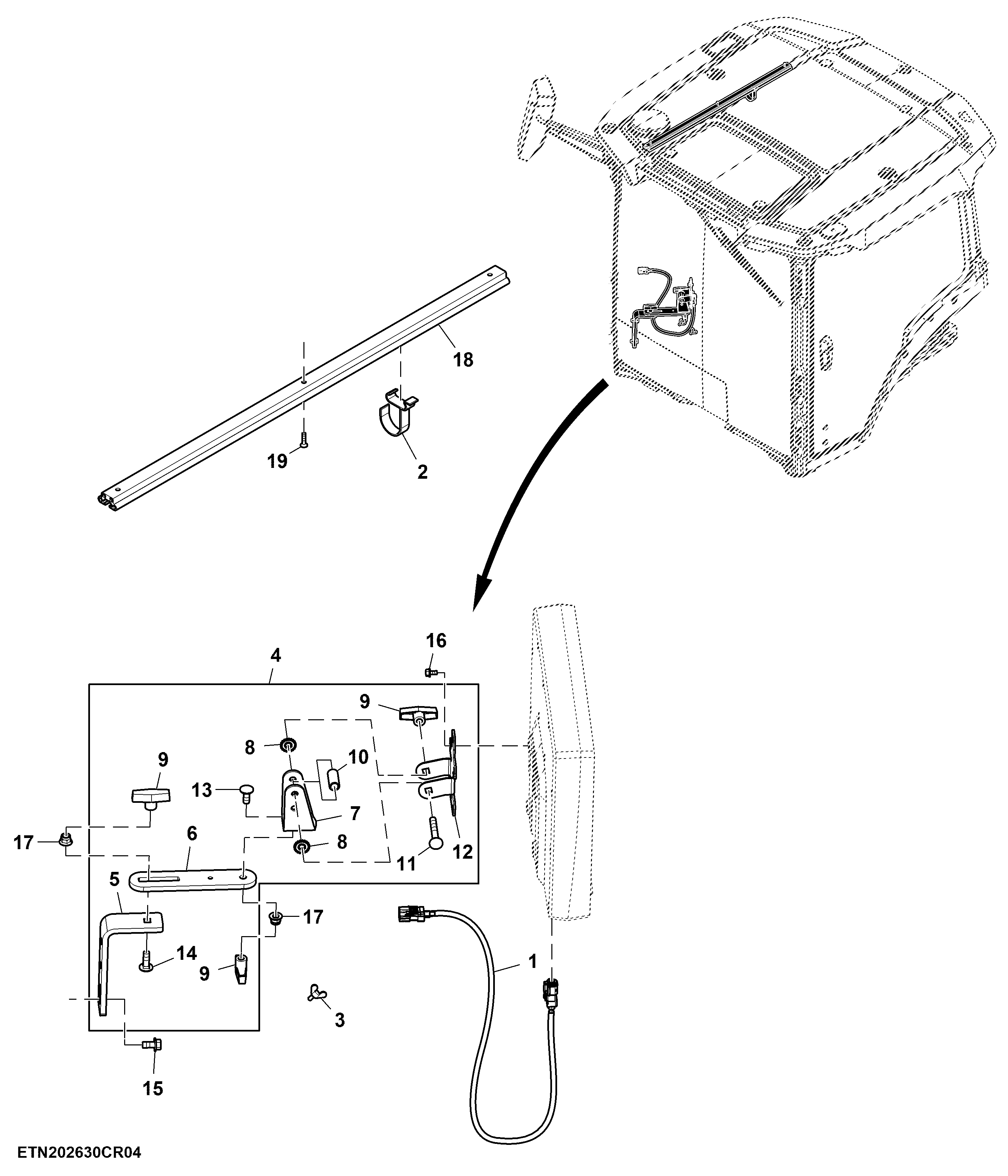 Mounting Parts, 10.4" Display, W/ Accessory Mounting Bracket