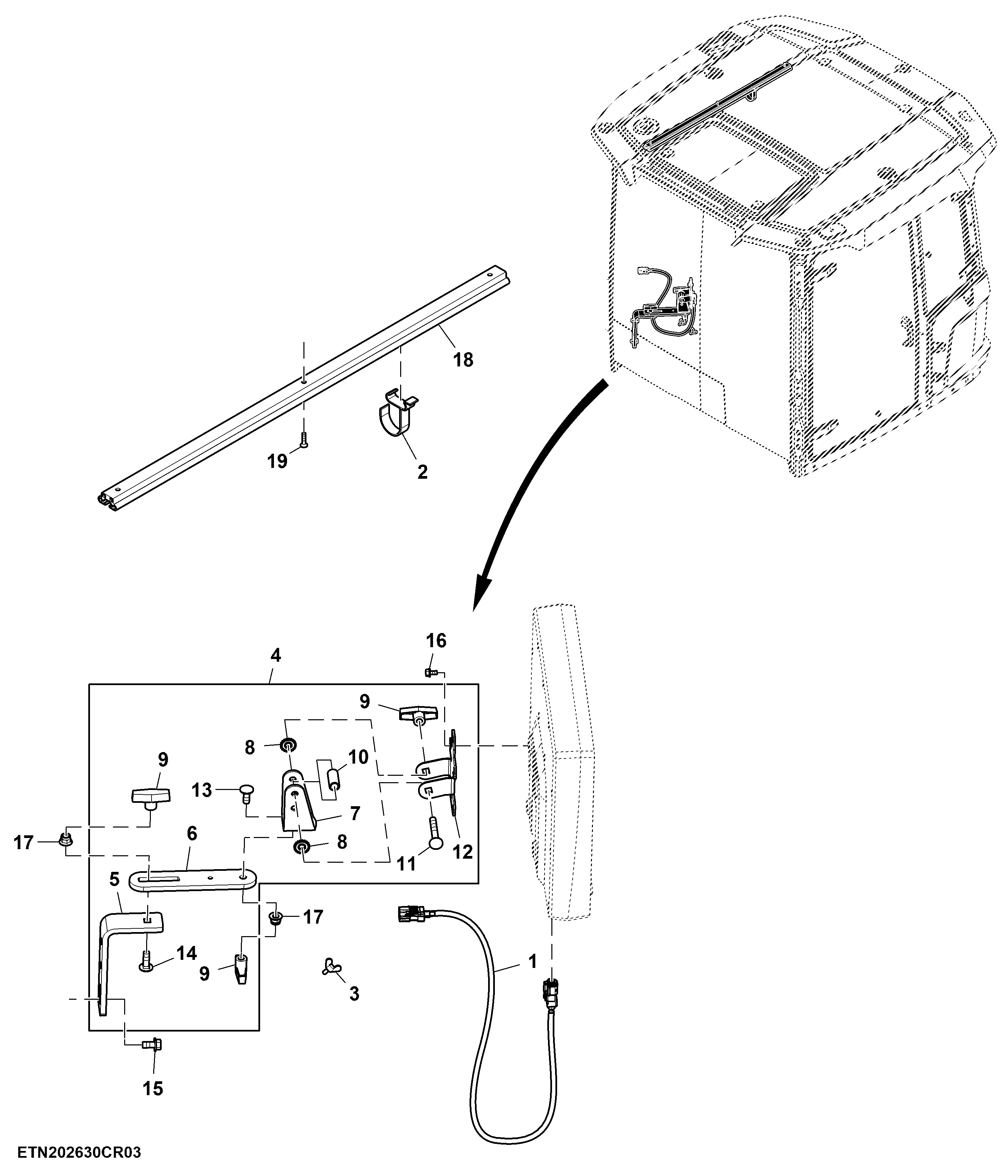 Mounting Parts, 10.4" Display, W/ Accessory Mounting Bracket