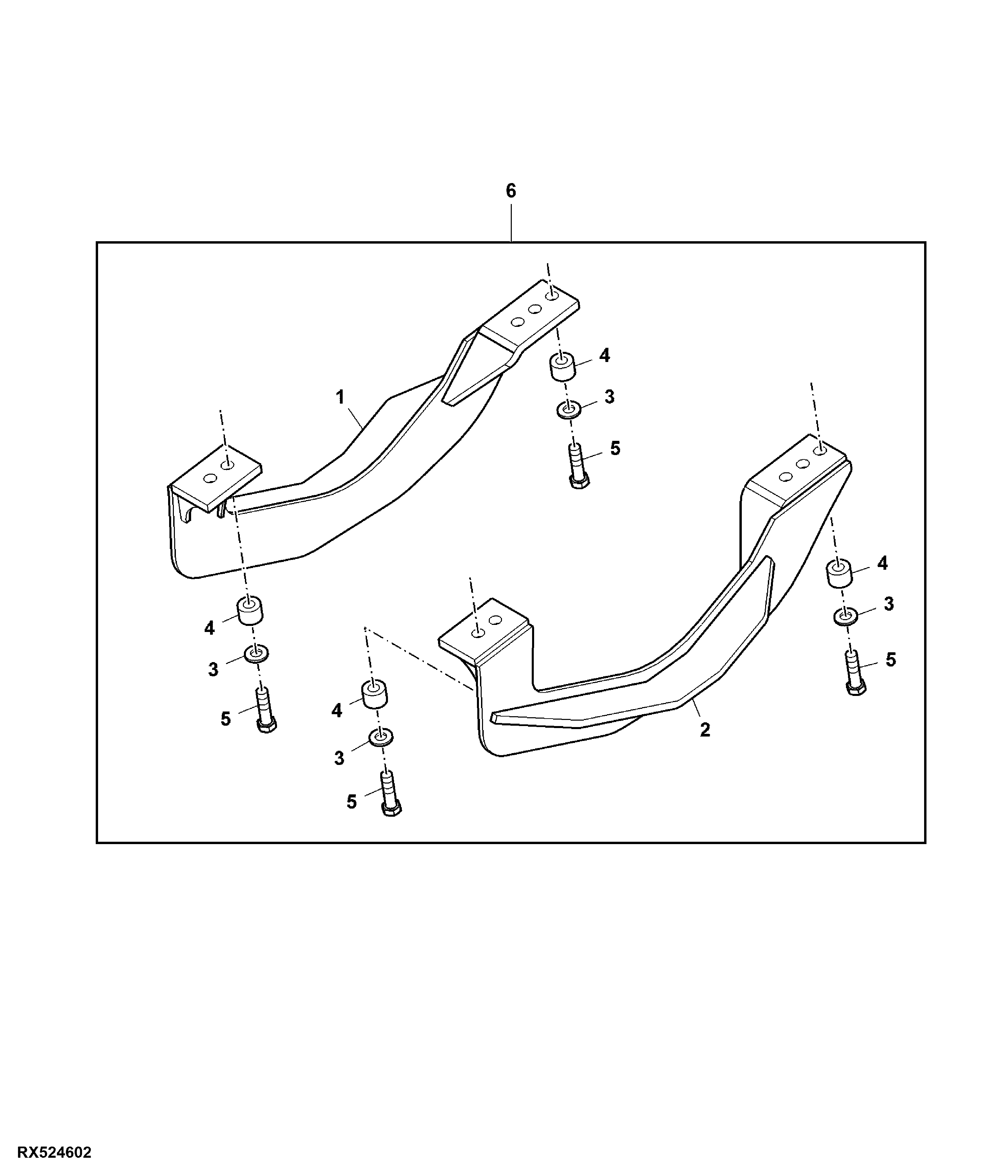 Front Axle Support, Double Reduction, Attachment