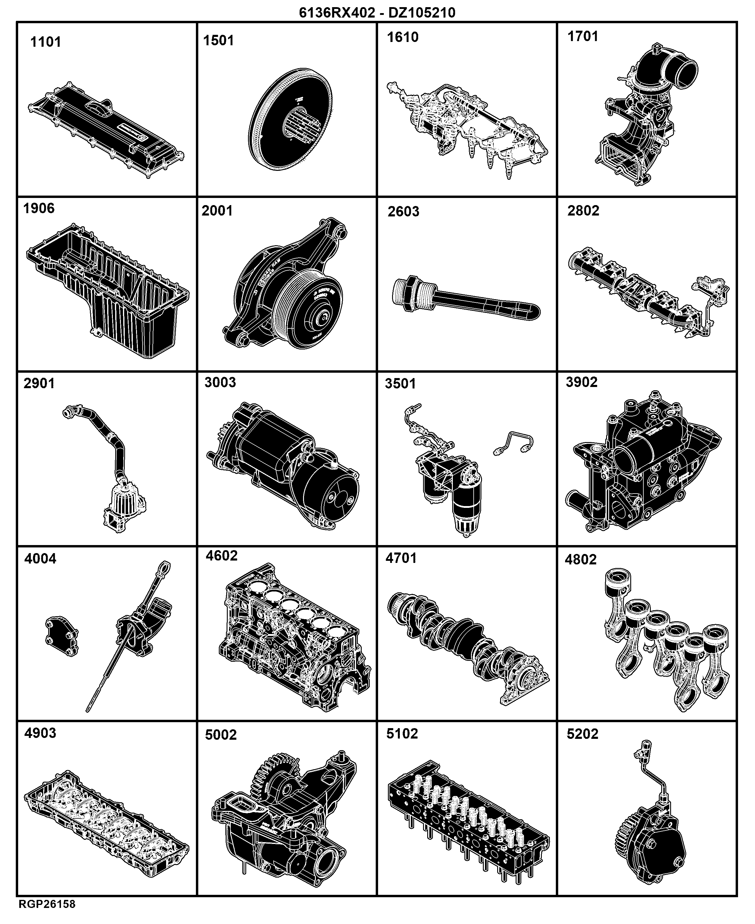 E6 Engine 6136RX402-DZ105210-ETN195699
