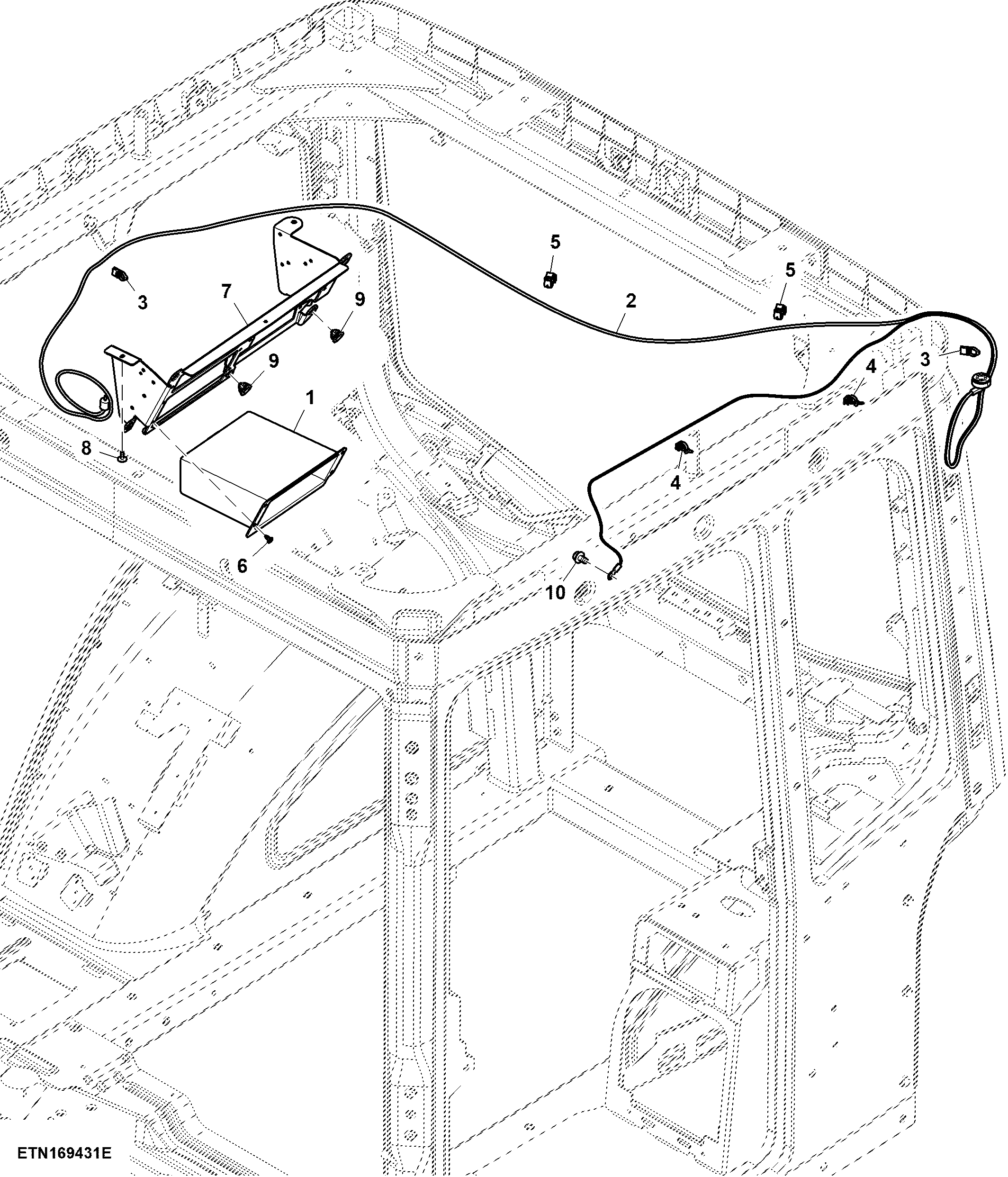 Mounting Parts, Storage Compartment, Radio, Standard
