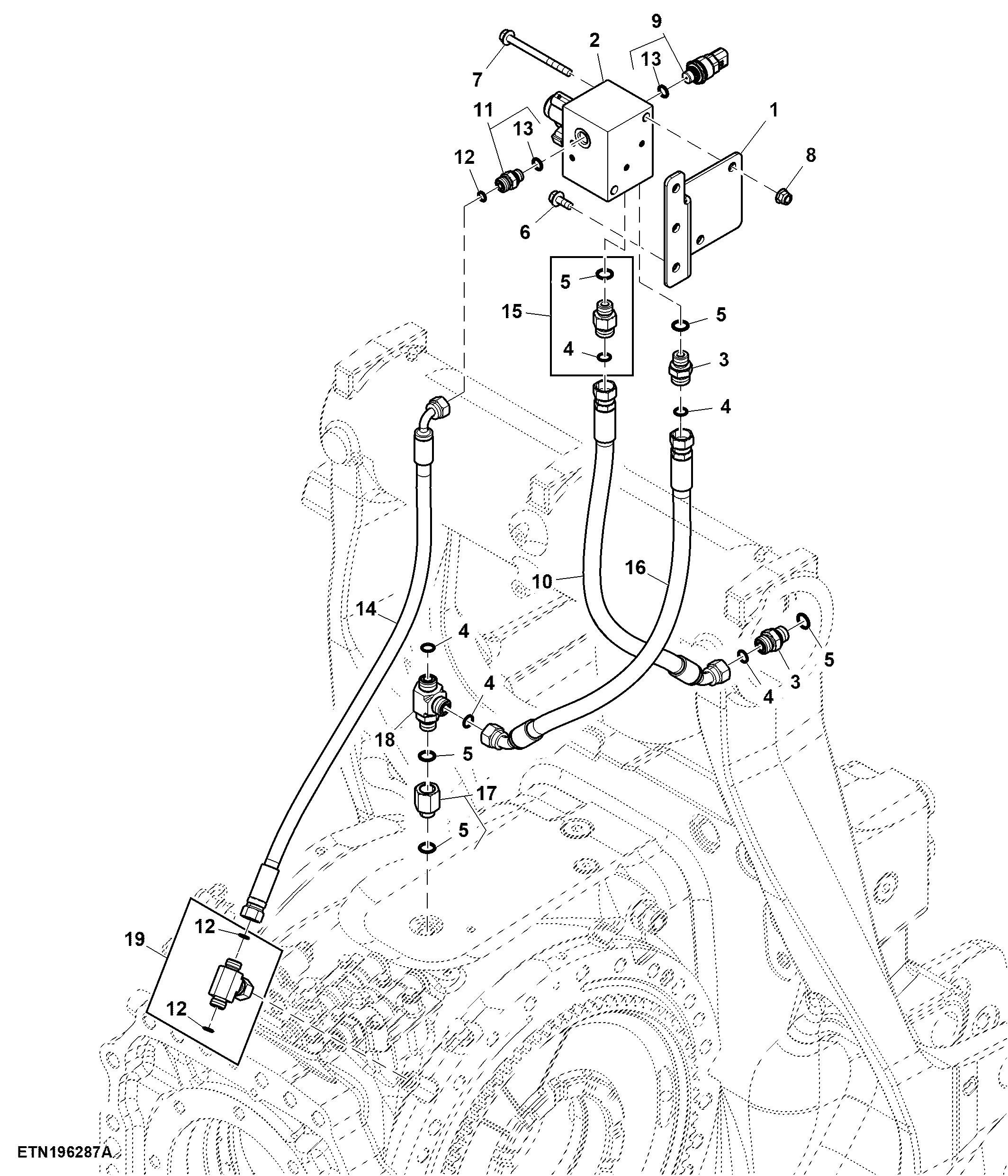 Oil Lines, Secondary Brake, 1/2" Breakaway Coupler
