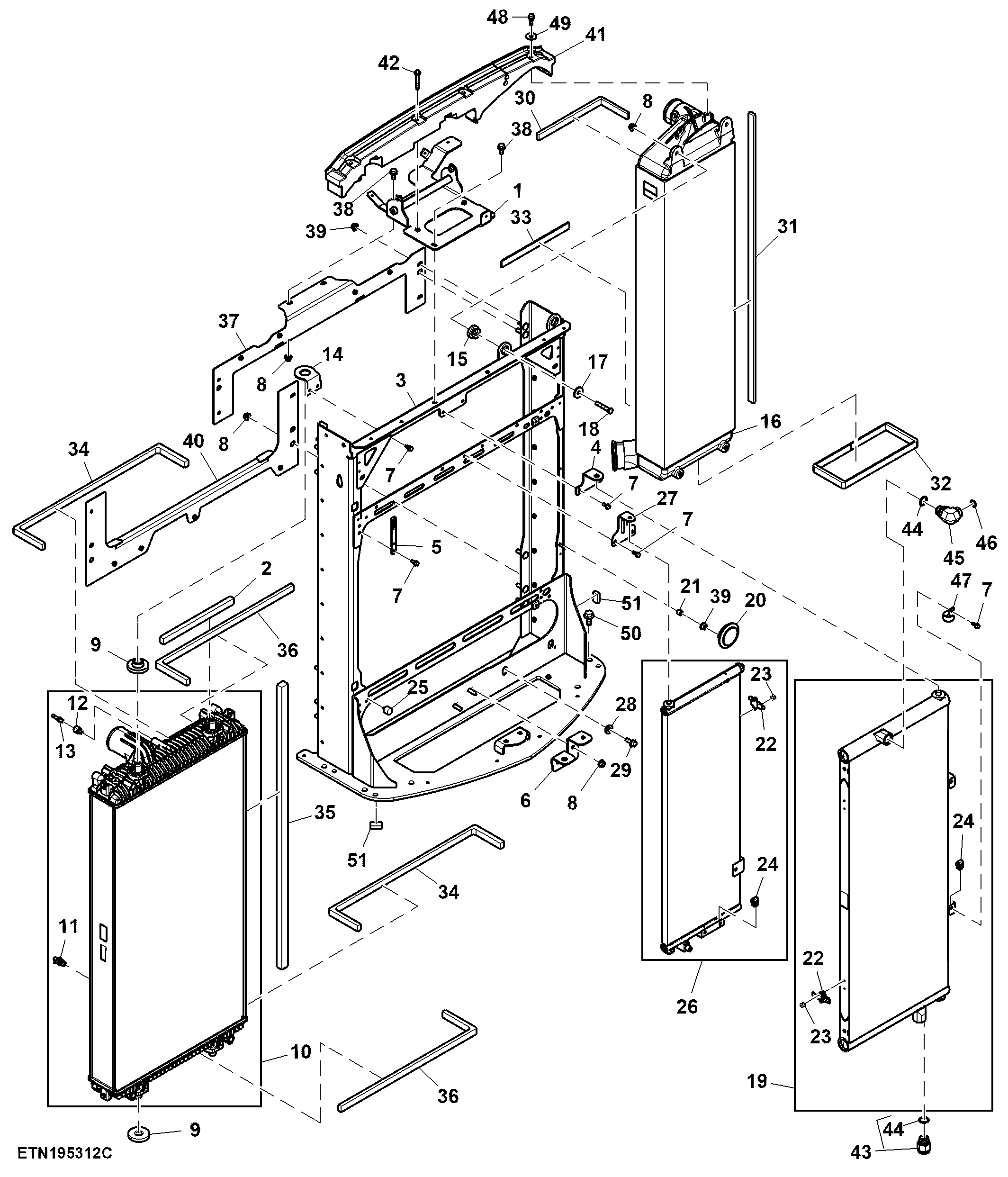 Engine Cooling System, 13.6 L, T3 / FT4 / Stage 5 Engine