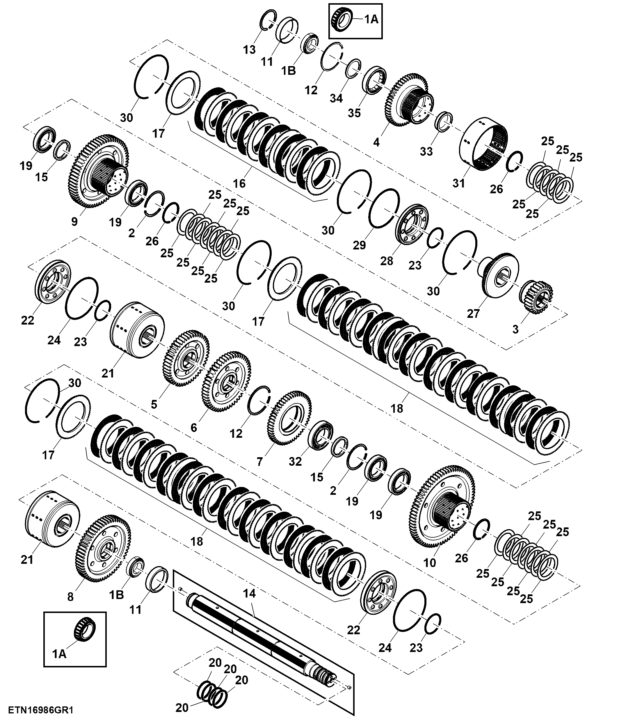 Countershaft Assembly, LH, e23™ (914001 - 915999)