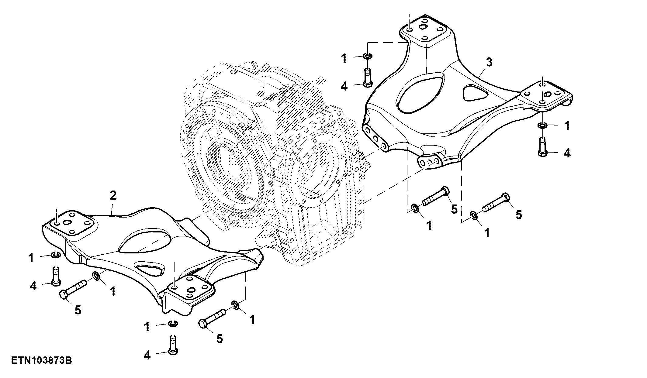 Front Axle Support, 30" Severe Duty Belt (For Scraper)