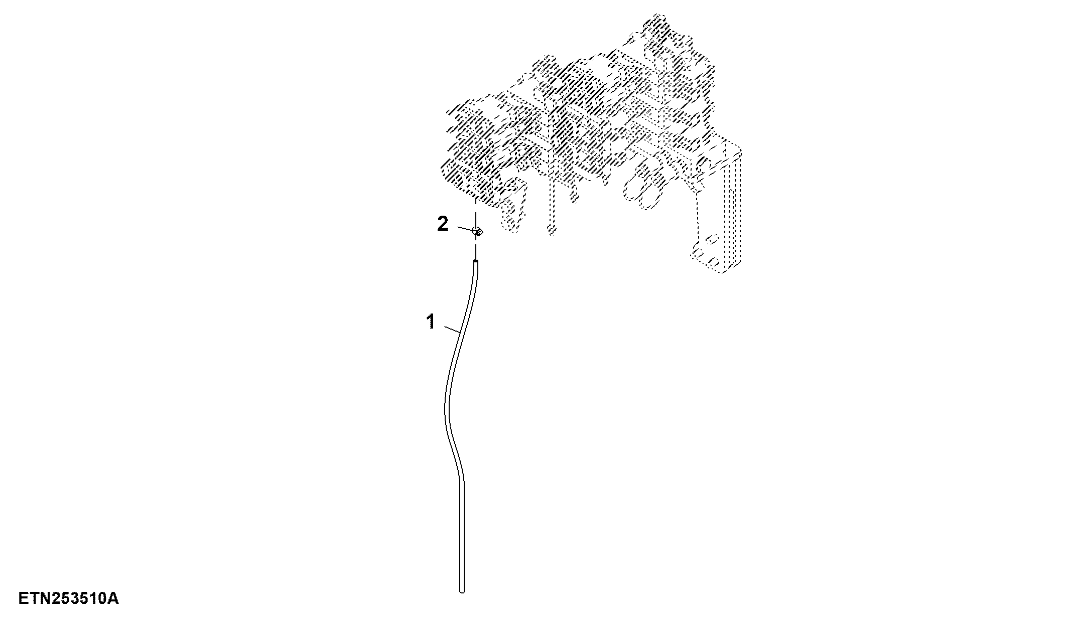 Hydraulic Hose, W/O Seeder Special, W/O SCV Drain Bottle