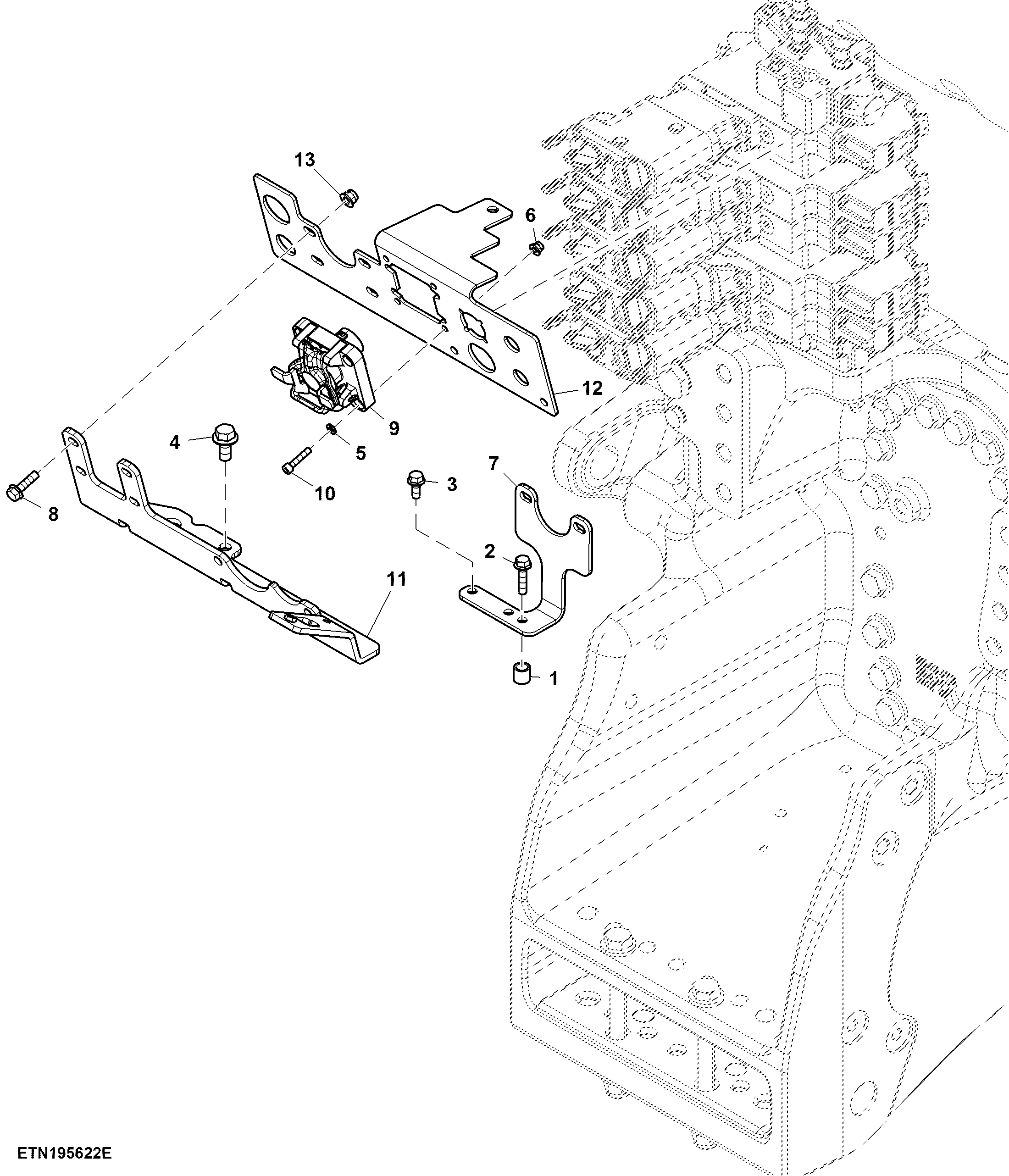 Mounting Parts, Rear Implement Connector, W/ Hitch