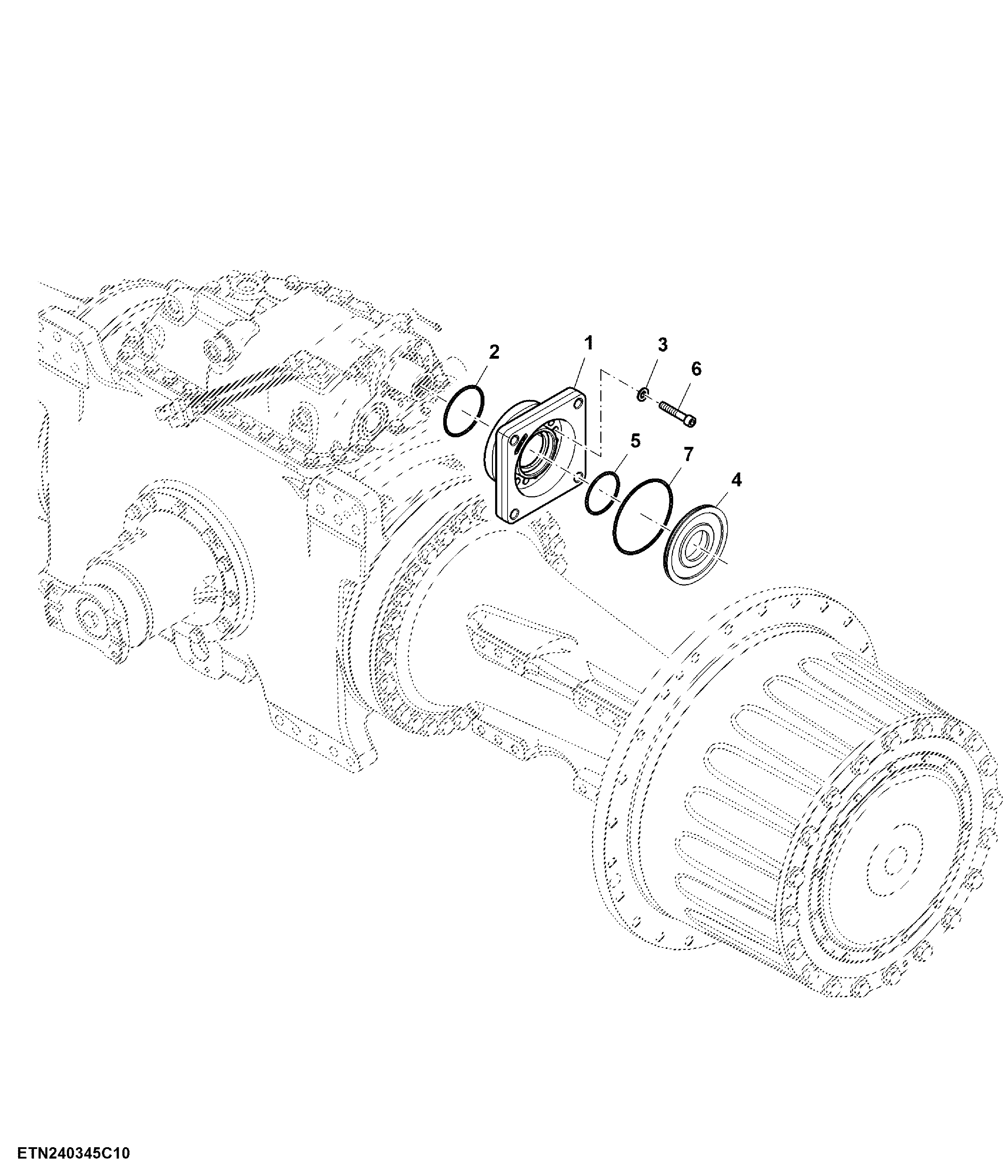 Adapter, Steering Motor, 130 cc Steering Pump