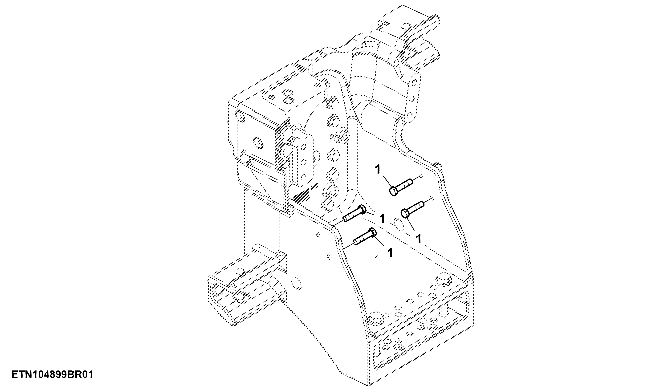 Mounting Parts, Hitch, W/O PTO Shield, Double Reduction Axle