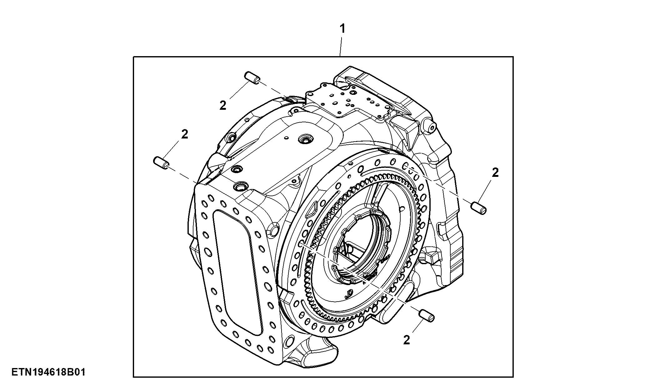 Rear Differential Case, Double Reduction (1/2)