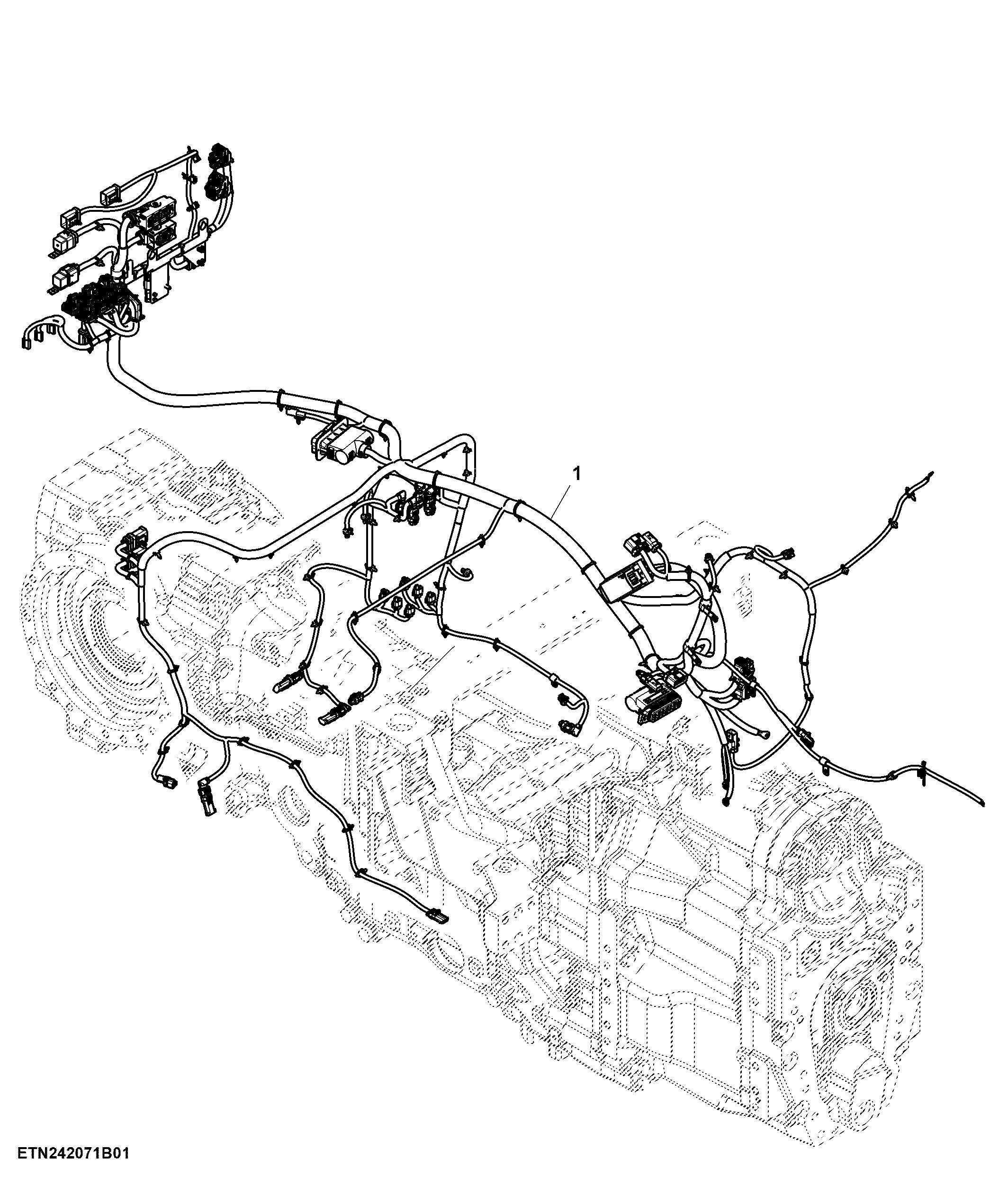 Wiring Harness, Chassis, W/ ACS™, T2 / T3 Engine (1/4) (200001 - )