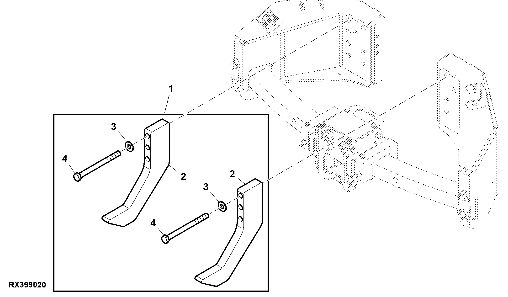 High Capacity, Wide Swing, Drawbar Support, Category V, Attachment