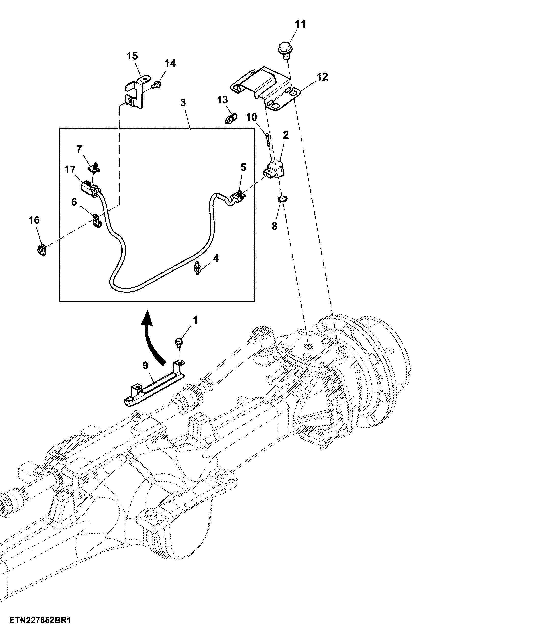 Front Axle Guard, ATI Sensor, MFWD, W/ Shield