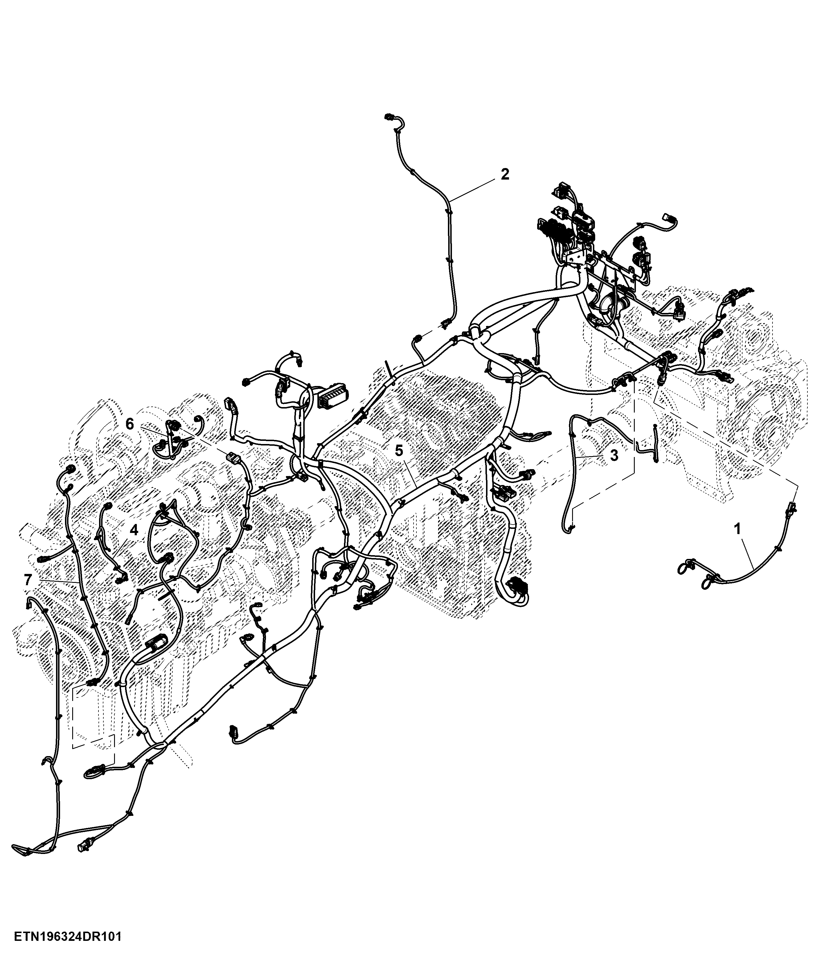 Wiring Harness, Chassis, 13.6 L, FT4 / Stage 5 Engine (1/4)