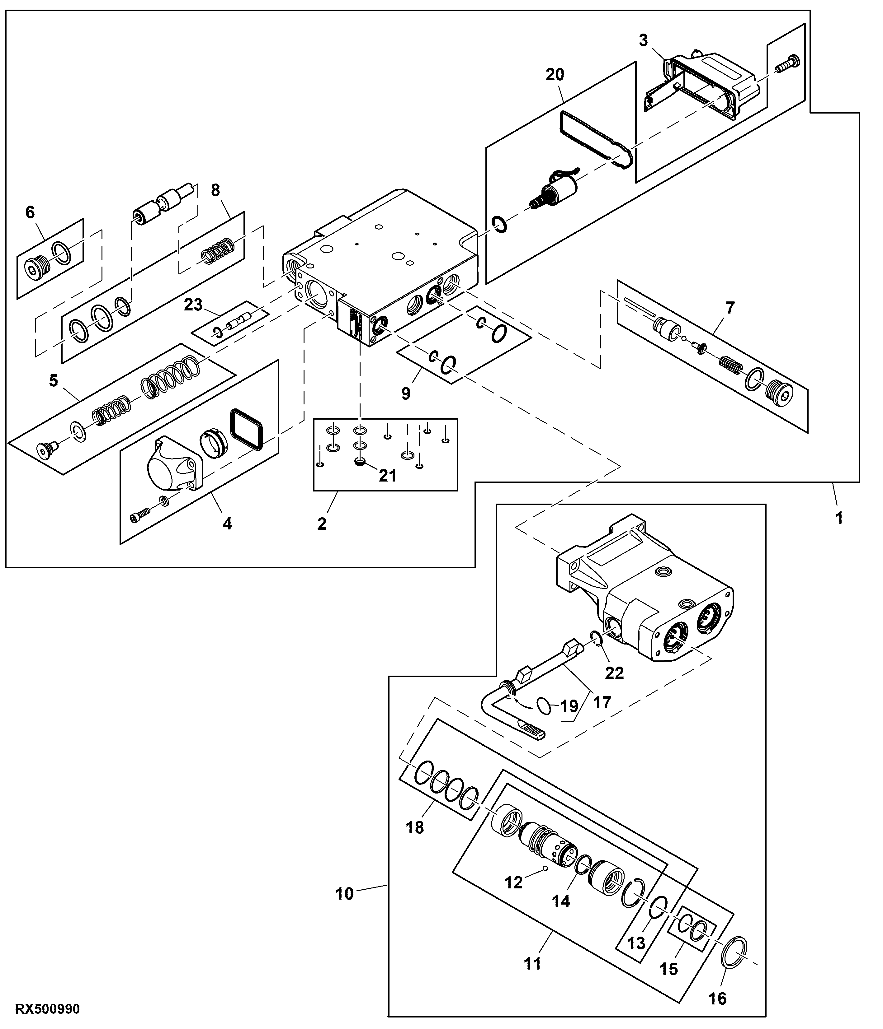Selective Control Valve and Breakaway Coupler, 1/2”, 140 LPM