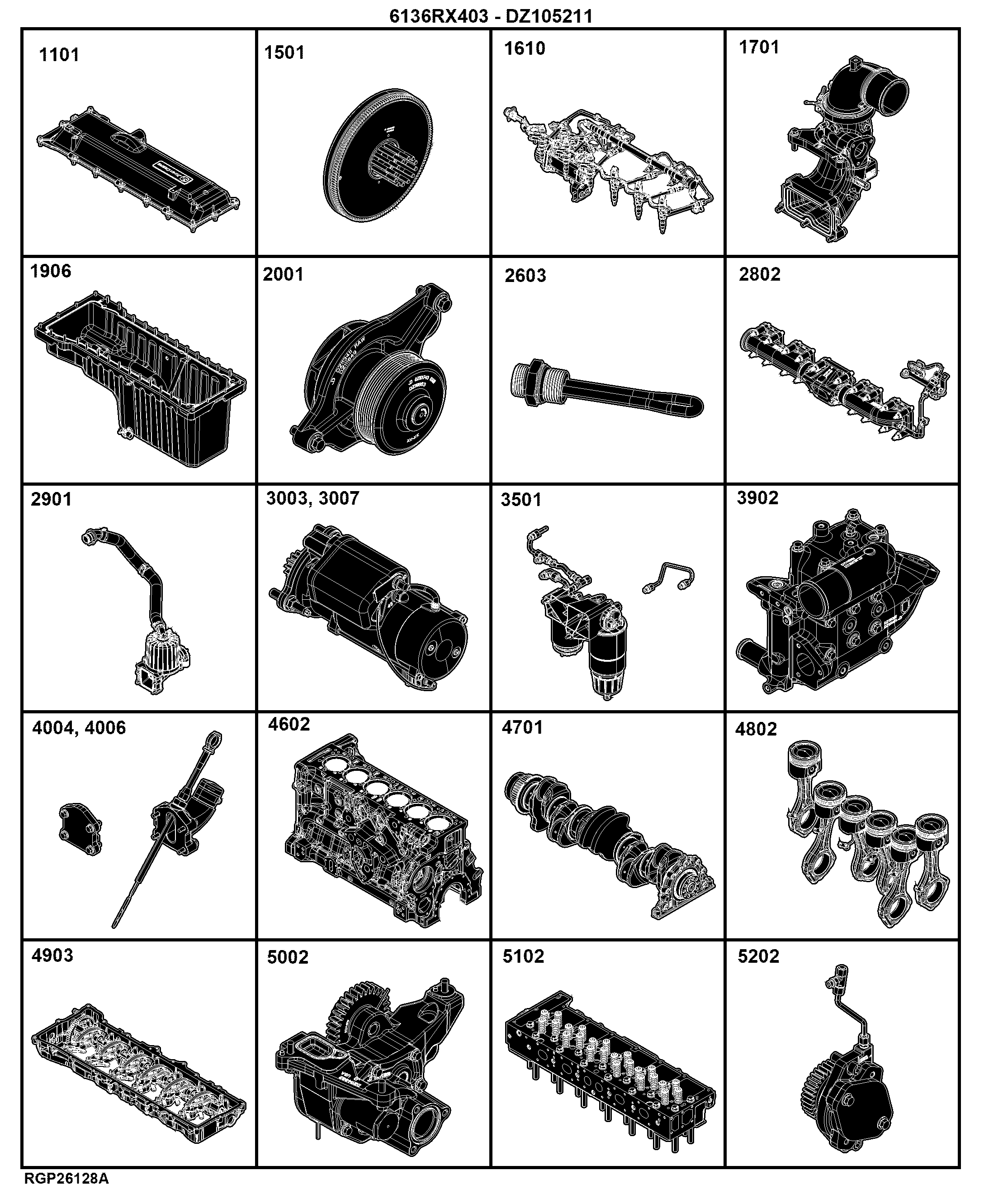 E7 Engine 6136RX403-DZ105211-ETN195701