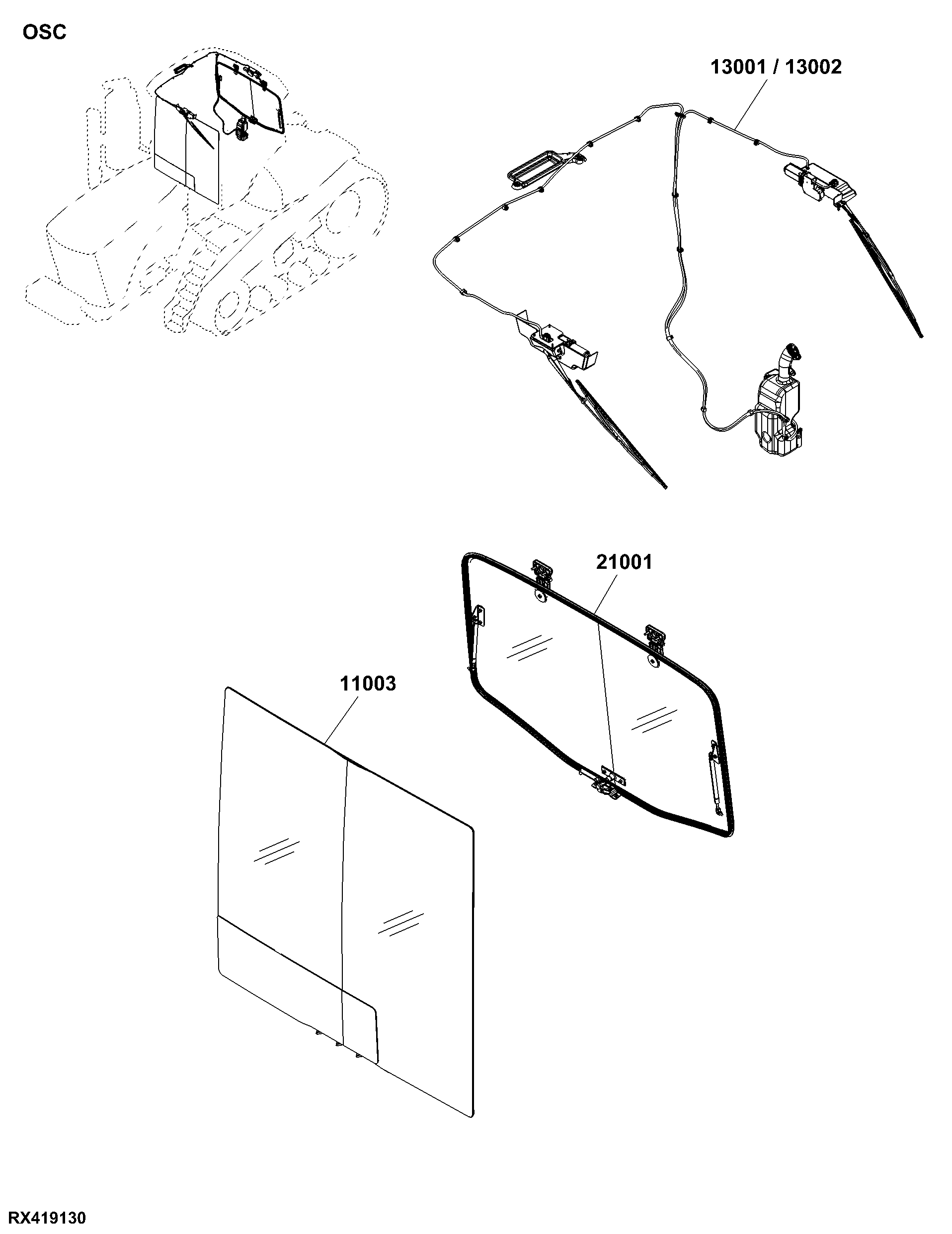 OSC Windshield / Window Related Components