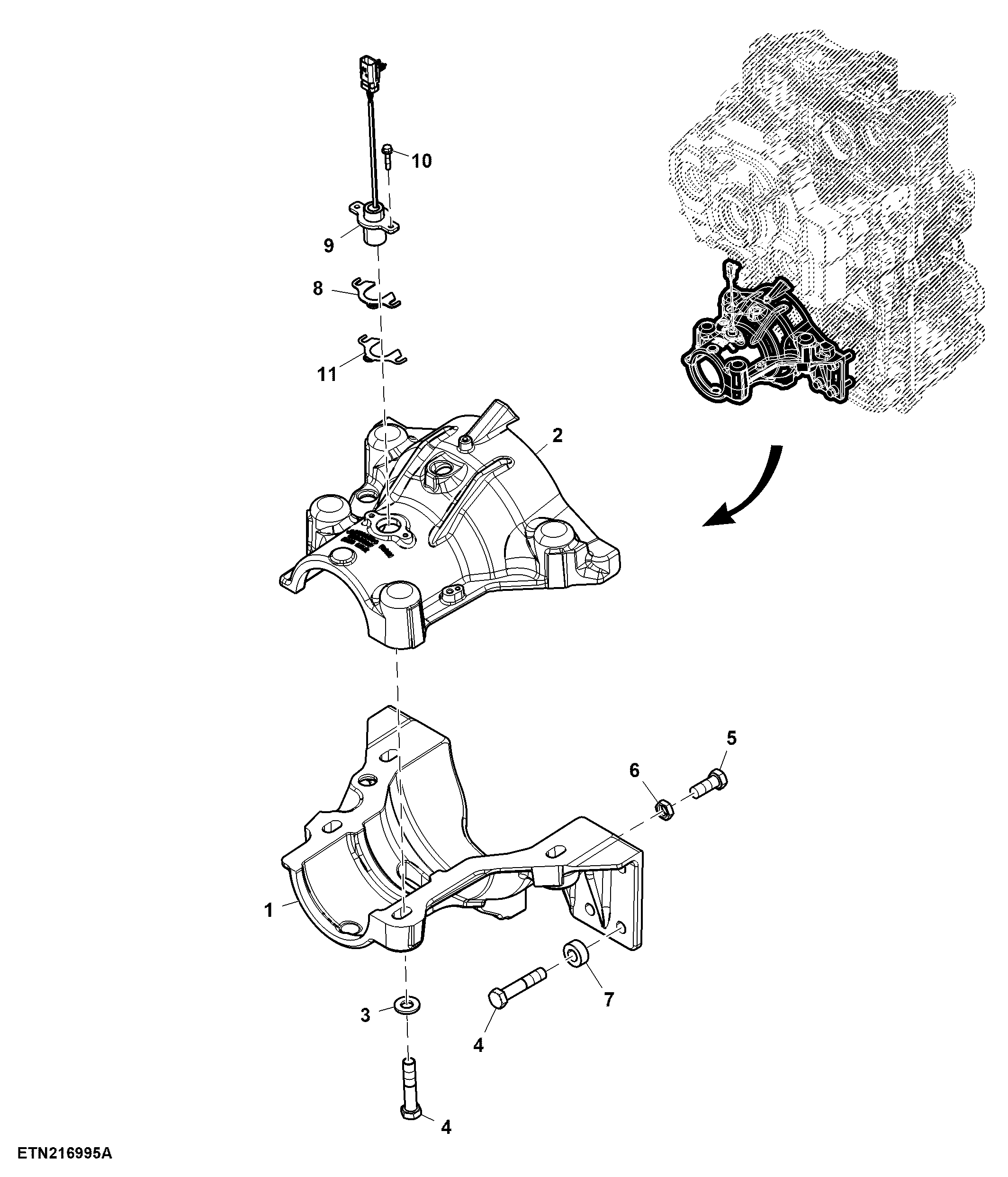 Retainer, Front Driveshaft Health Sensor, W/O Suspension