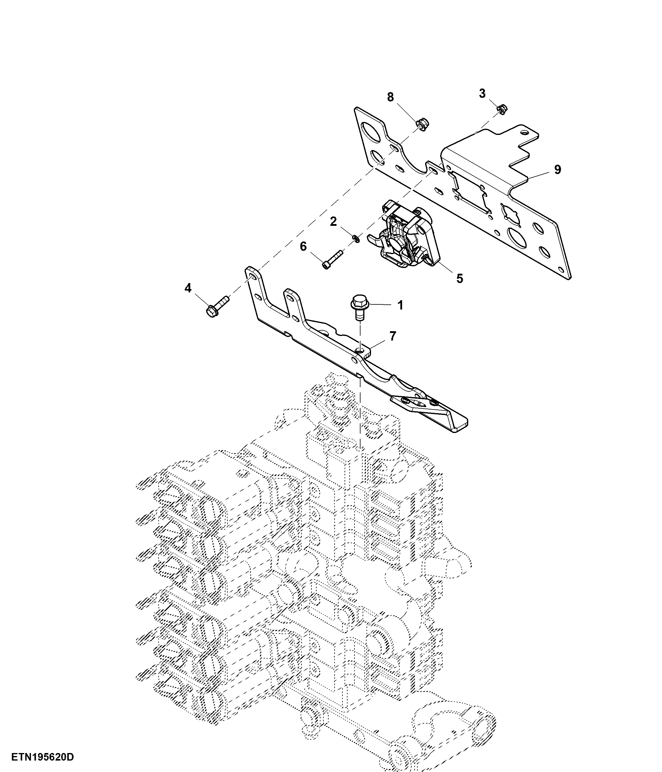 Mounting Parts, Rear Implement Connector, W/O Hitch