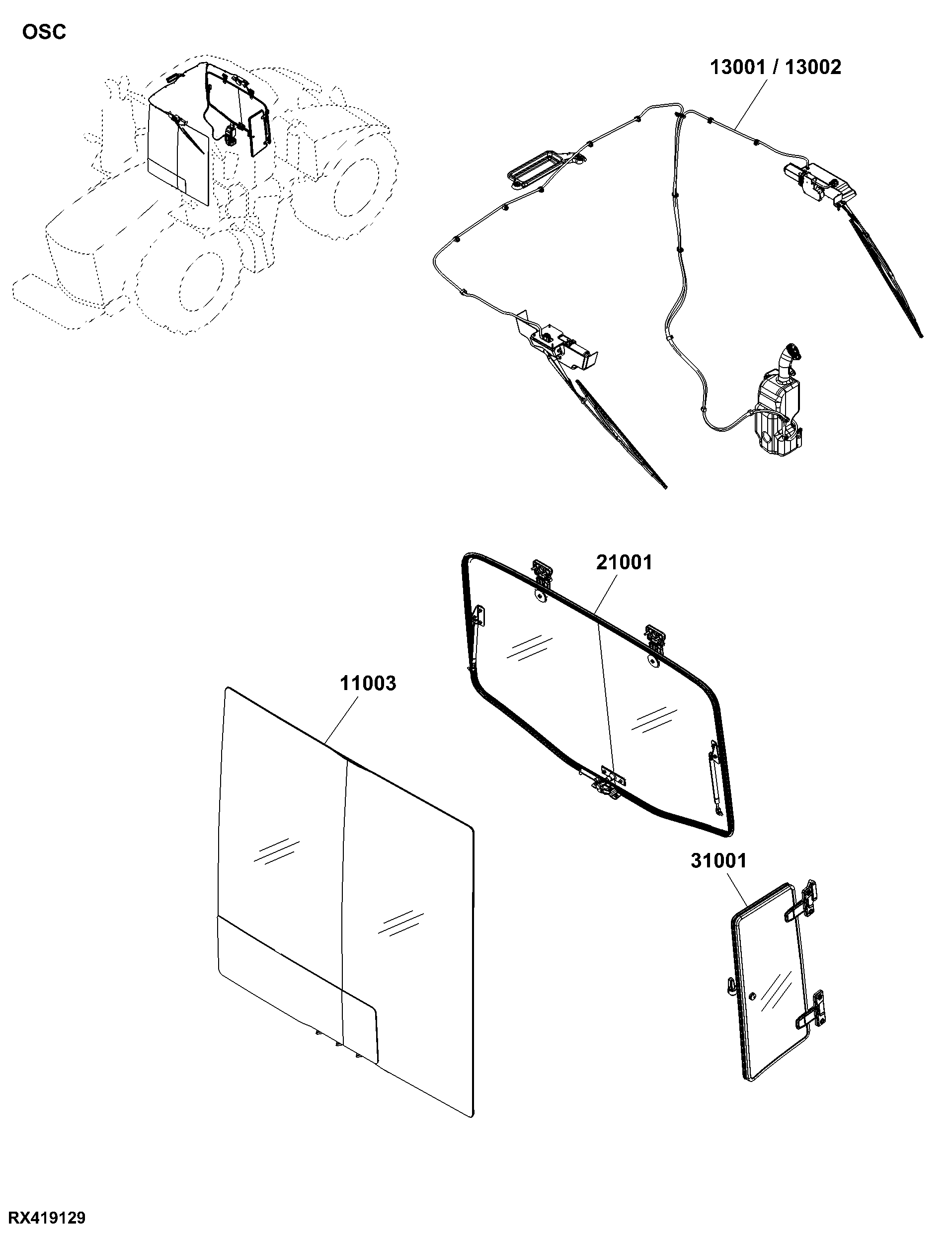OSC Windshield / Window Related Components