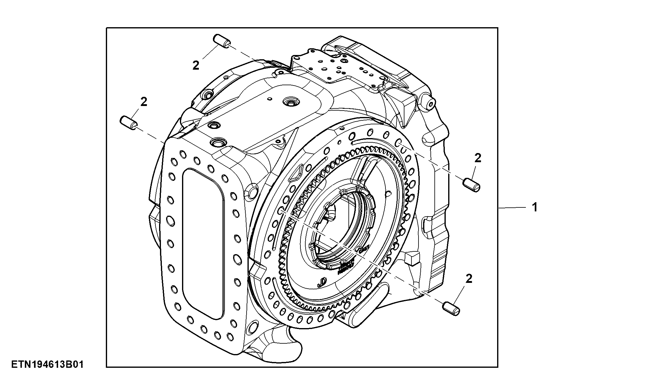 Differential Case, Double Reduction Front Axle (1/2)